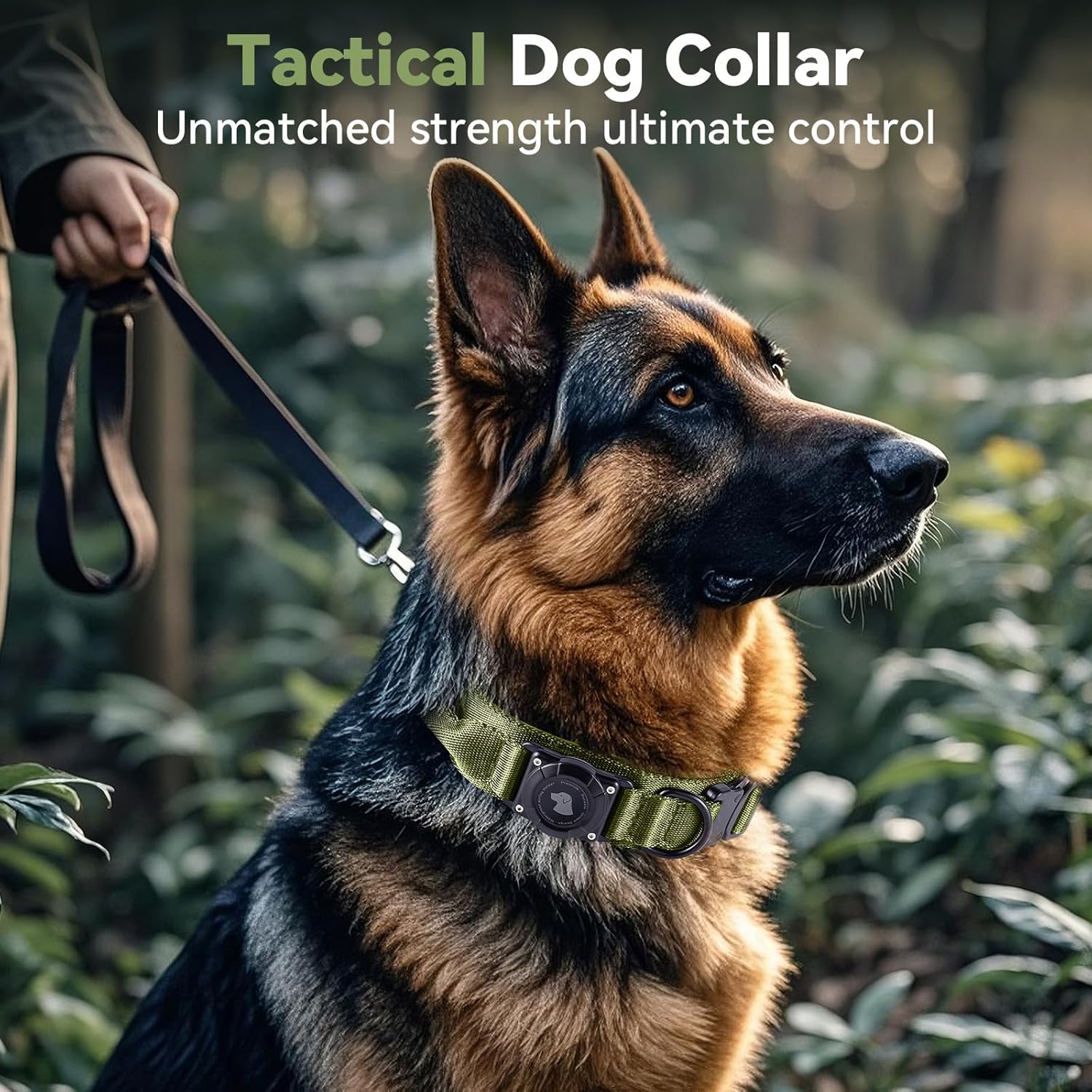 Tactical AirTag Dog Collar – Waterproof & Heavy Duty GPS
