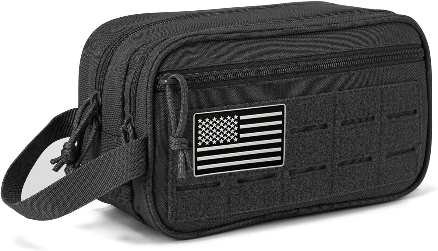 Tactical Toiletry Bag for Men Military Travel Dopp Kit Organizer