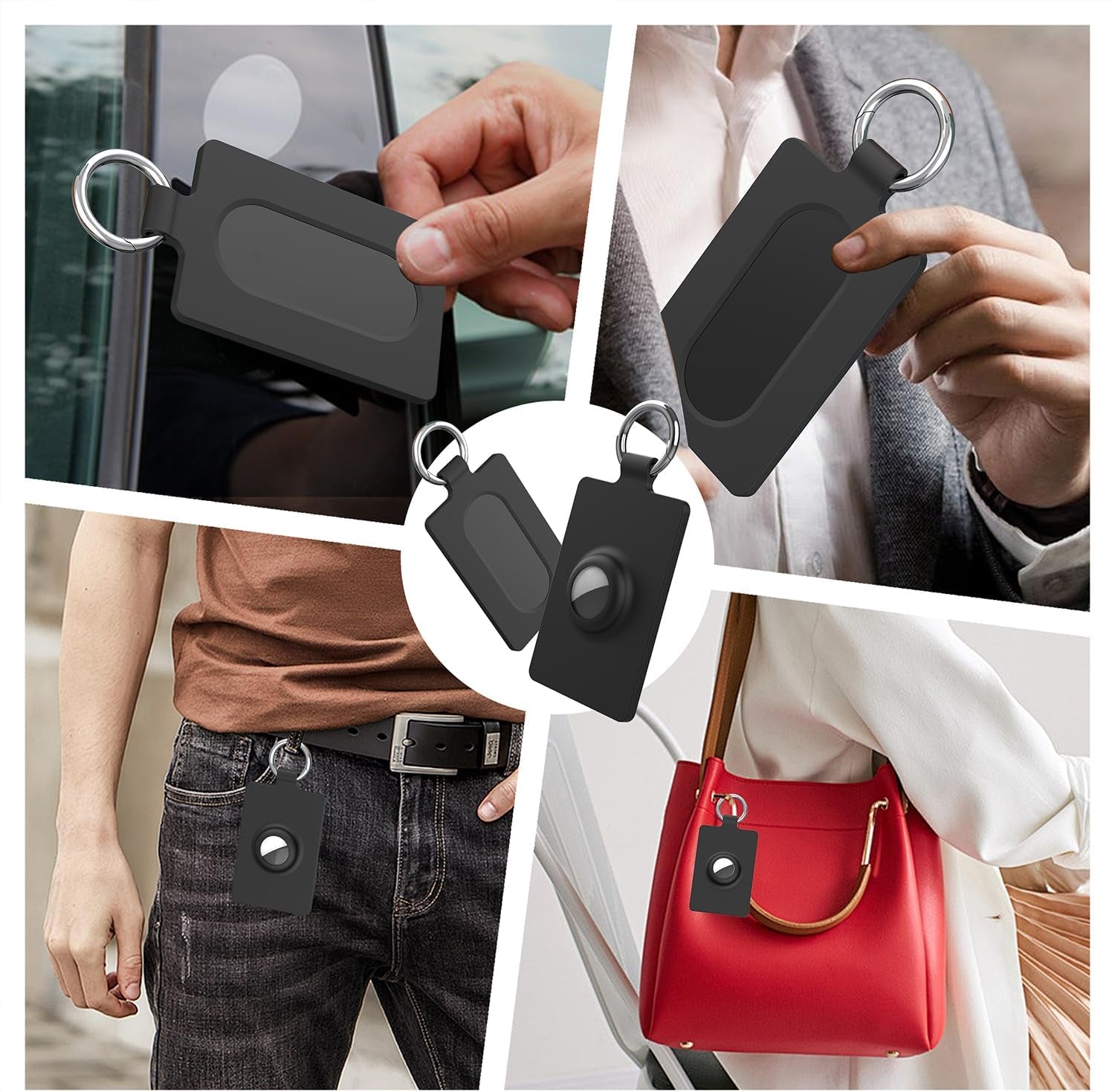 Tesla Key Card & AirTag Holder - 2 Pack Silicone Protective Case for Model 3 Y S X - Abbycart