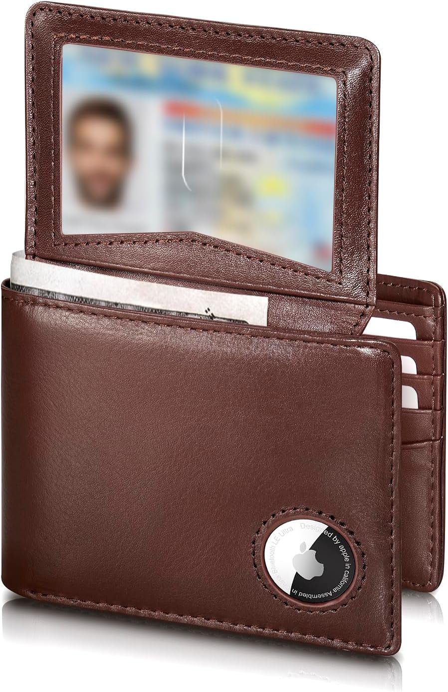 Top Grain Leather AirTag Wallet | RFID Bifold for Men - Abbycart