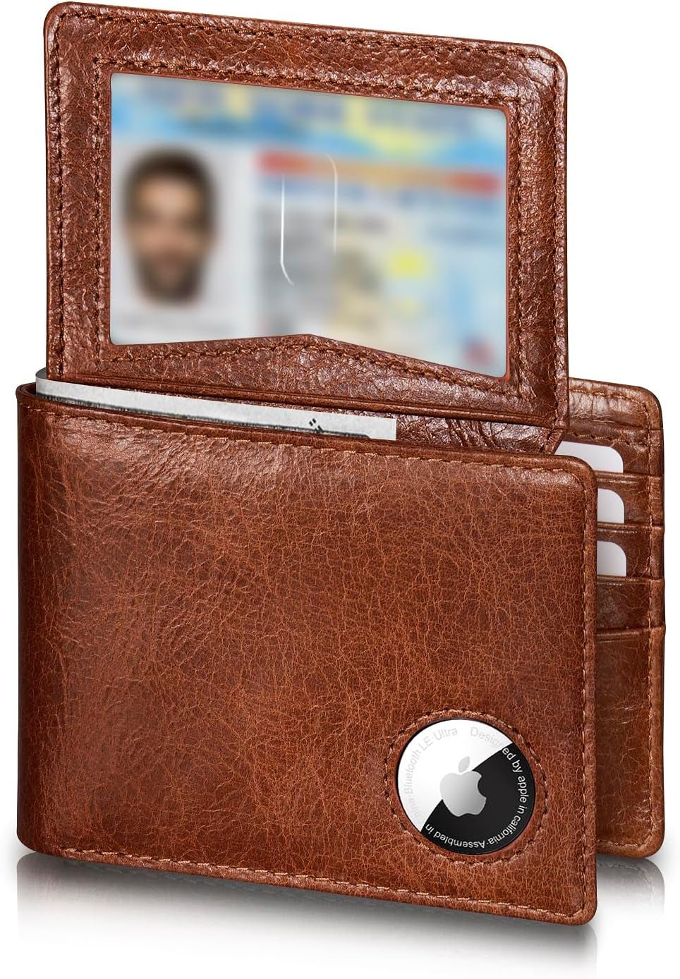 Top Grain Leather AirTag Wallet | RFID Bifold for Men - Abbycart