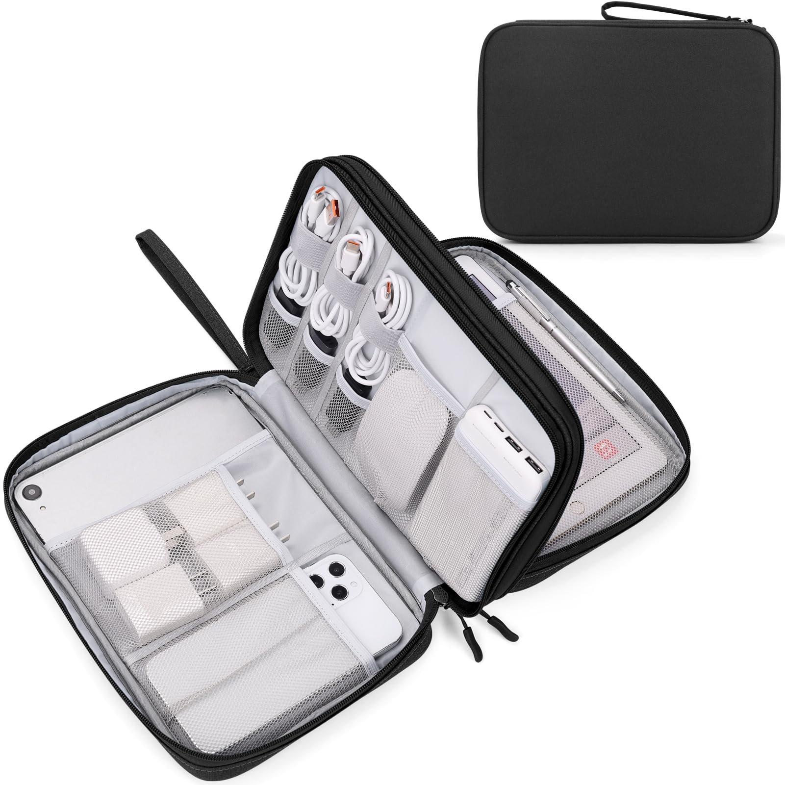 Travel Cable Organizer Pouch Waterproof Electronics Storage Bag