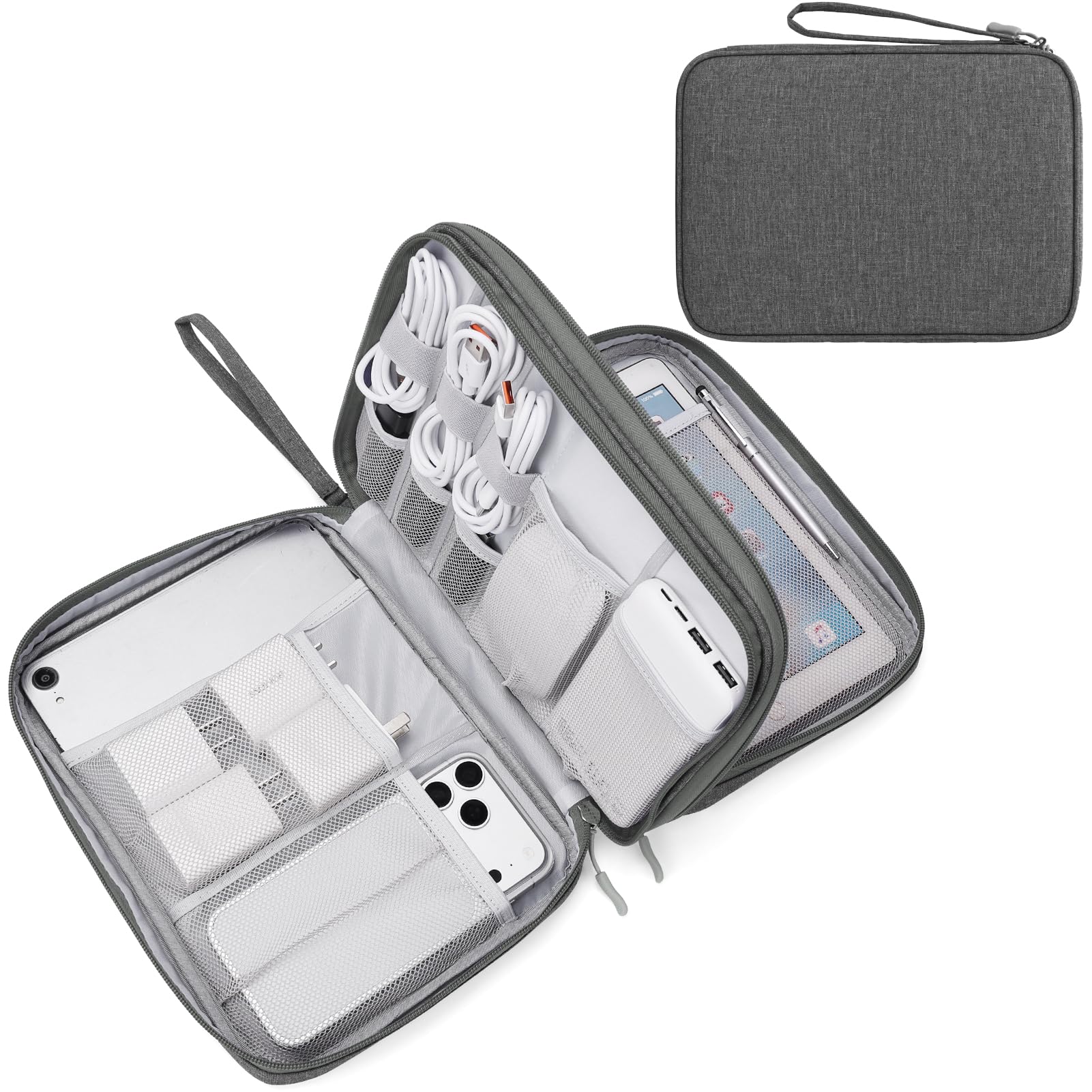 Travel Cable Organizer Pouch Waterproof Electronics Storage Bag