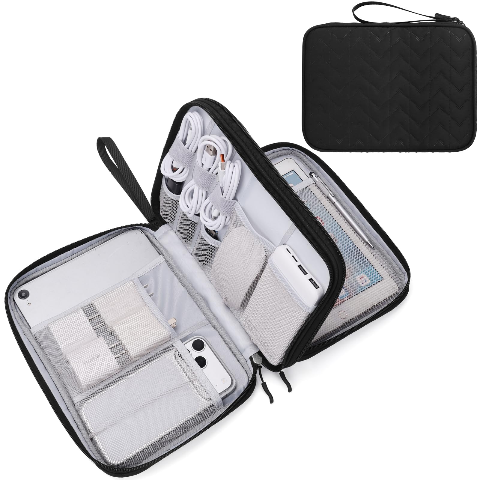 Travel Cable Organizer Pouch Waterproof Electronics Storage Bag