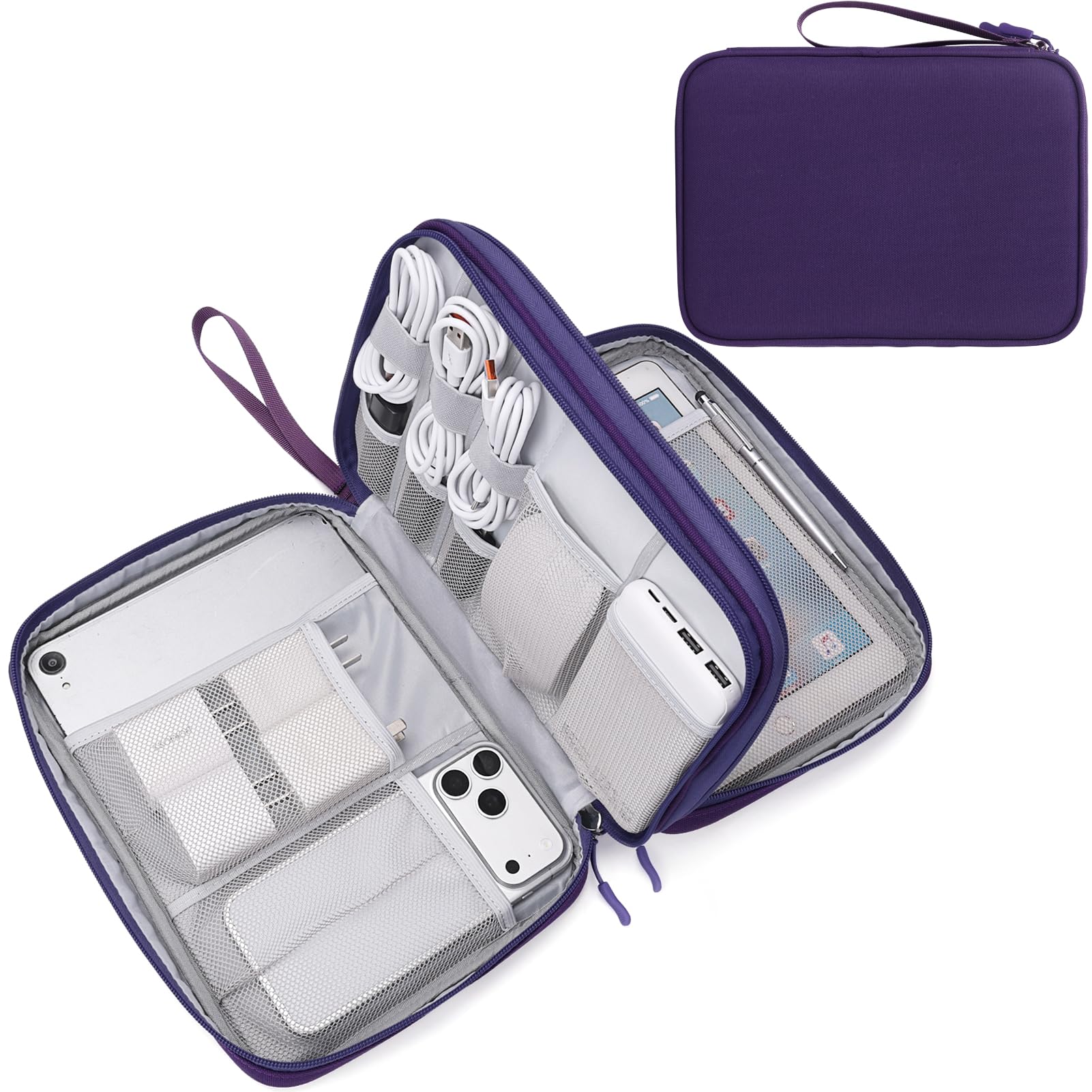 Travel Cable Organizer Pouch Waterproof Electronics Storage Bag