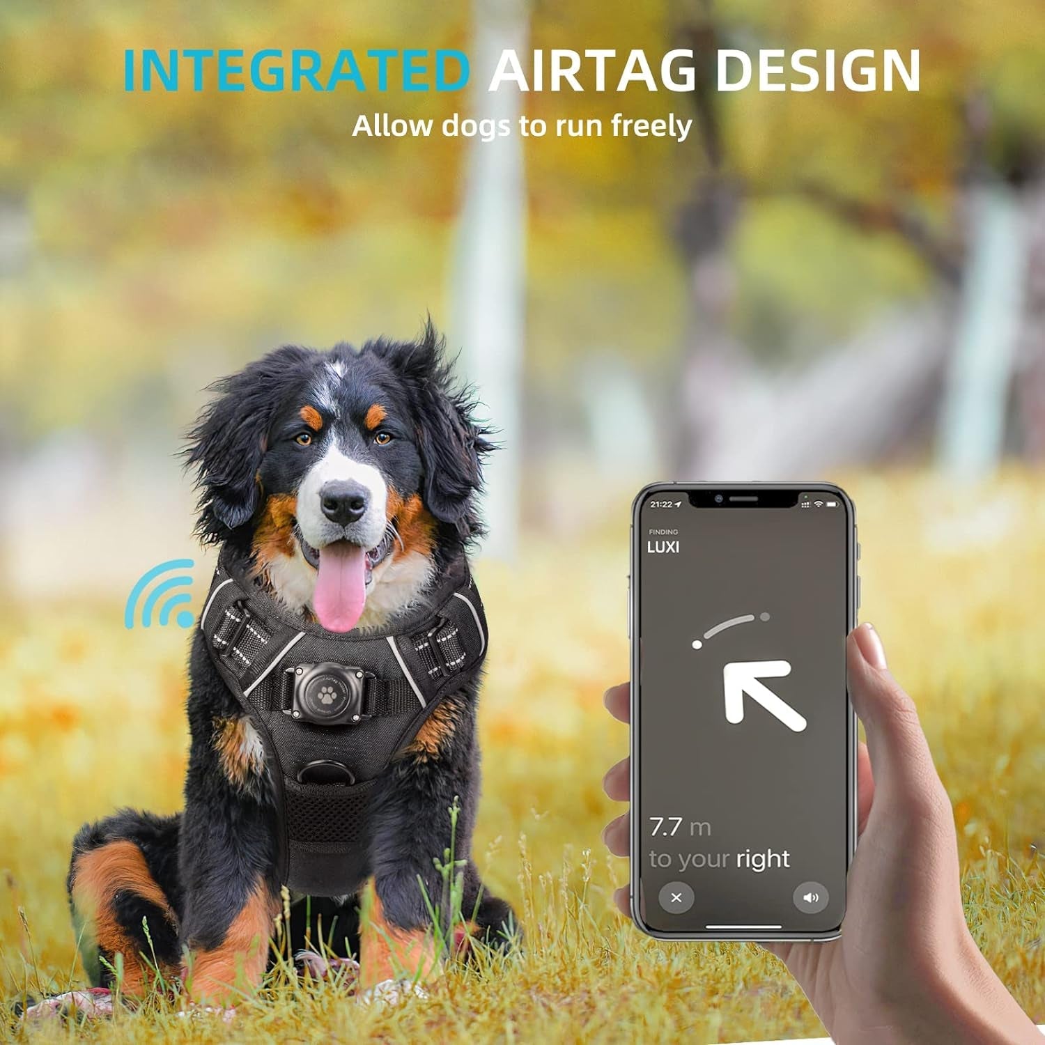 Ultimate Waterproof AirTag Dog Harness – Secure, No - Pull Design for All Breeds - Abbycart