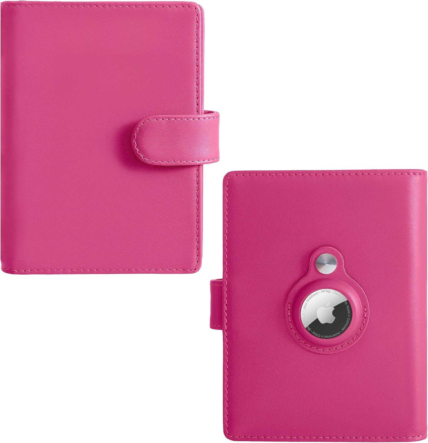 Vegan Leather AirTag Passport Wallet – RFID Blocking Travel Organizer - Abbycart