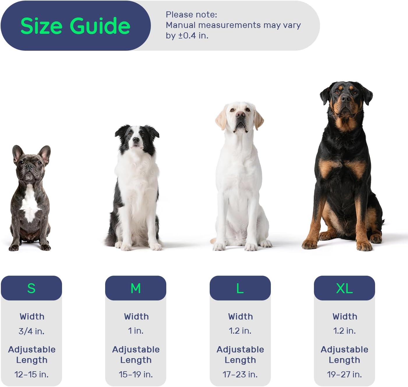 Waterproof AirTag Dog Collar for Large Dogs, Magnetic Buckle, Reflective