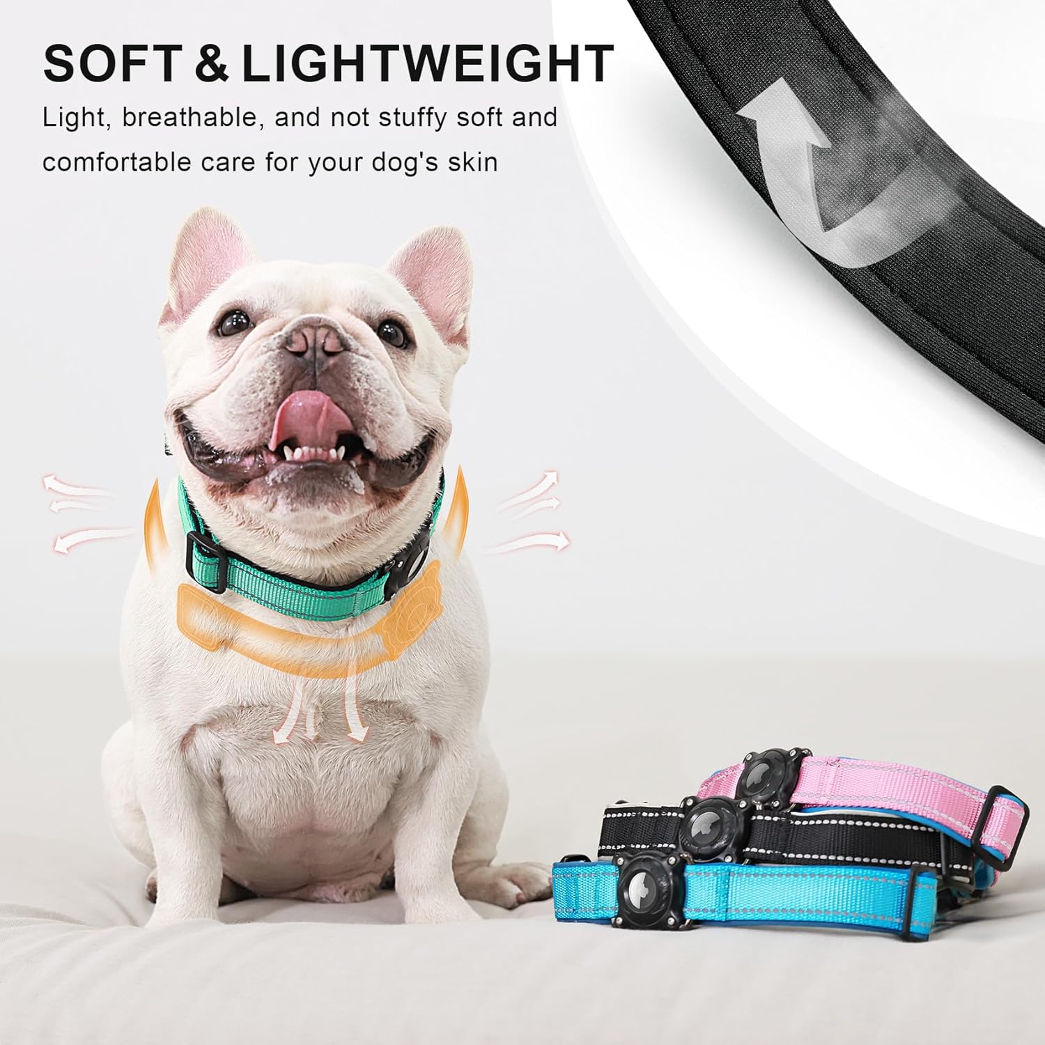 Waterproof Airtag Dog Collar with Martingale & Reflective Design - Abbycart
