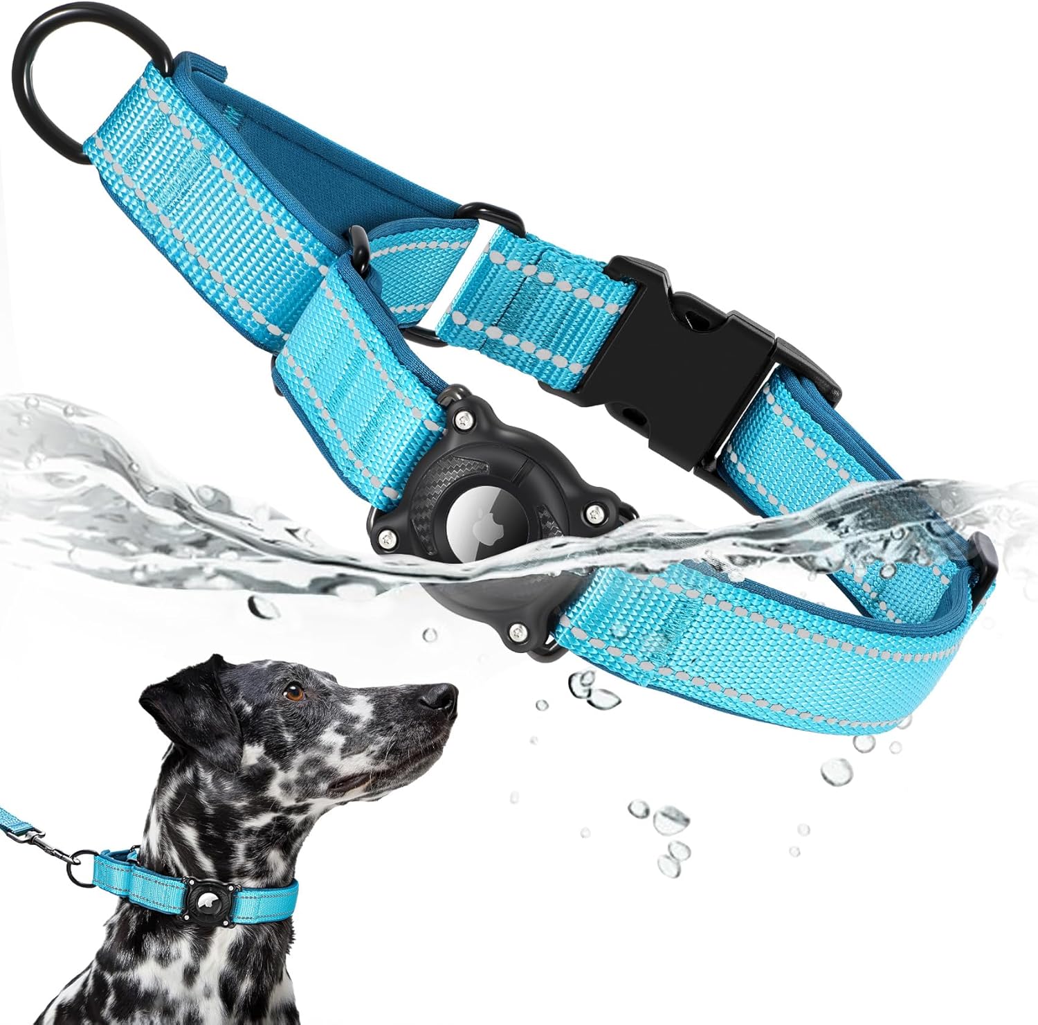 Waterproof Airtag Dog Collar with Martingale & Reflective Design - Abbycart