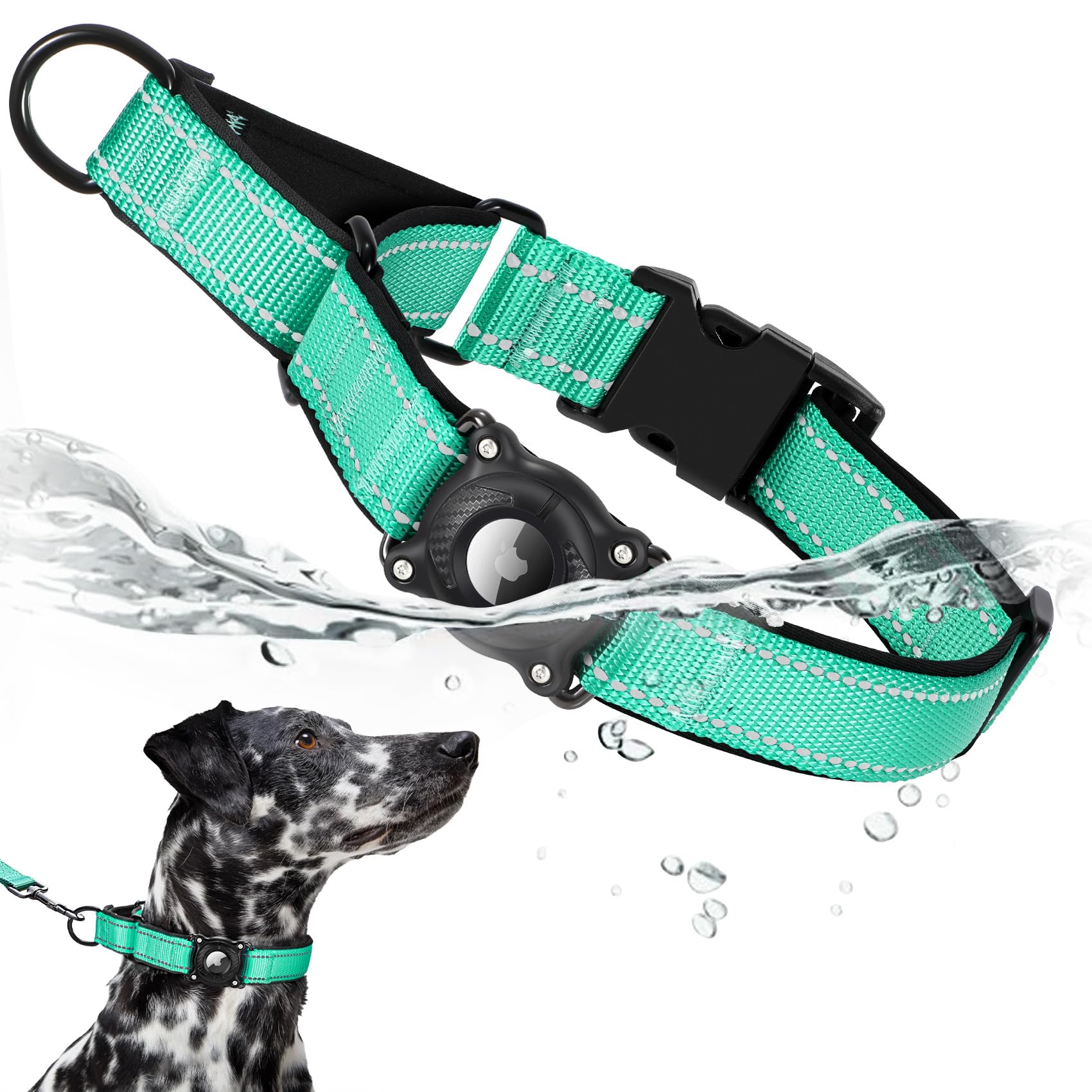 Waterproof Airtag Dog Collar with Martingale & Reflective Design - Abbycart