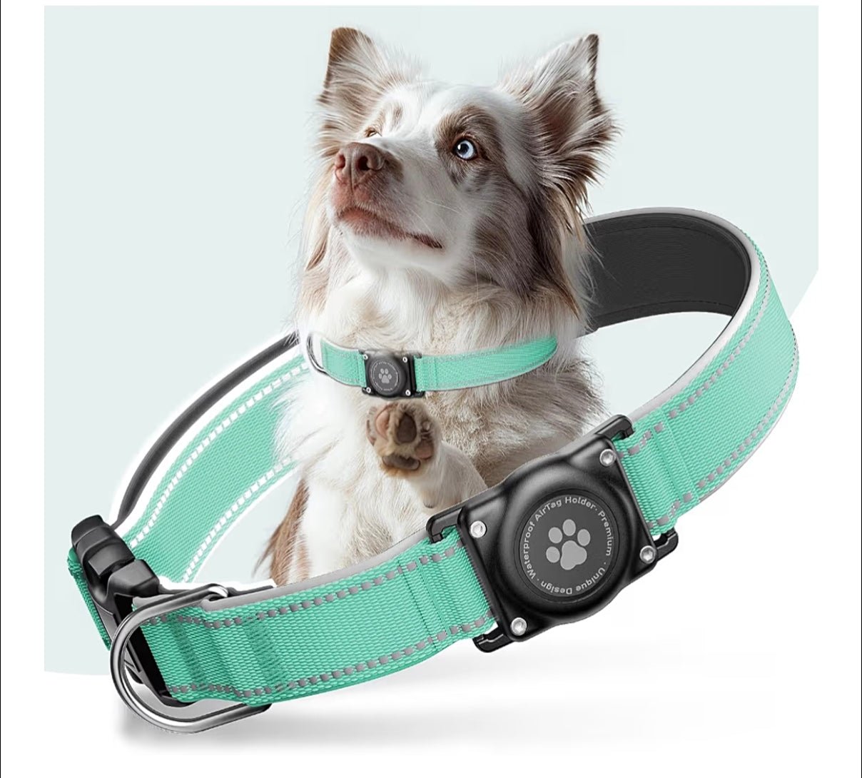Waterproof AirTag Dog Collar with Reflective Design | Secure & Adjustable