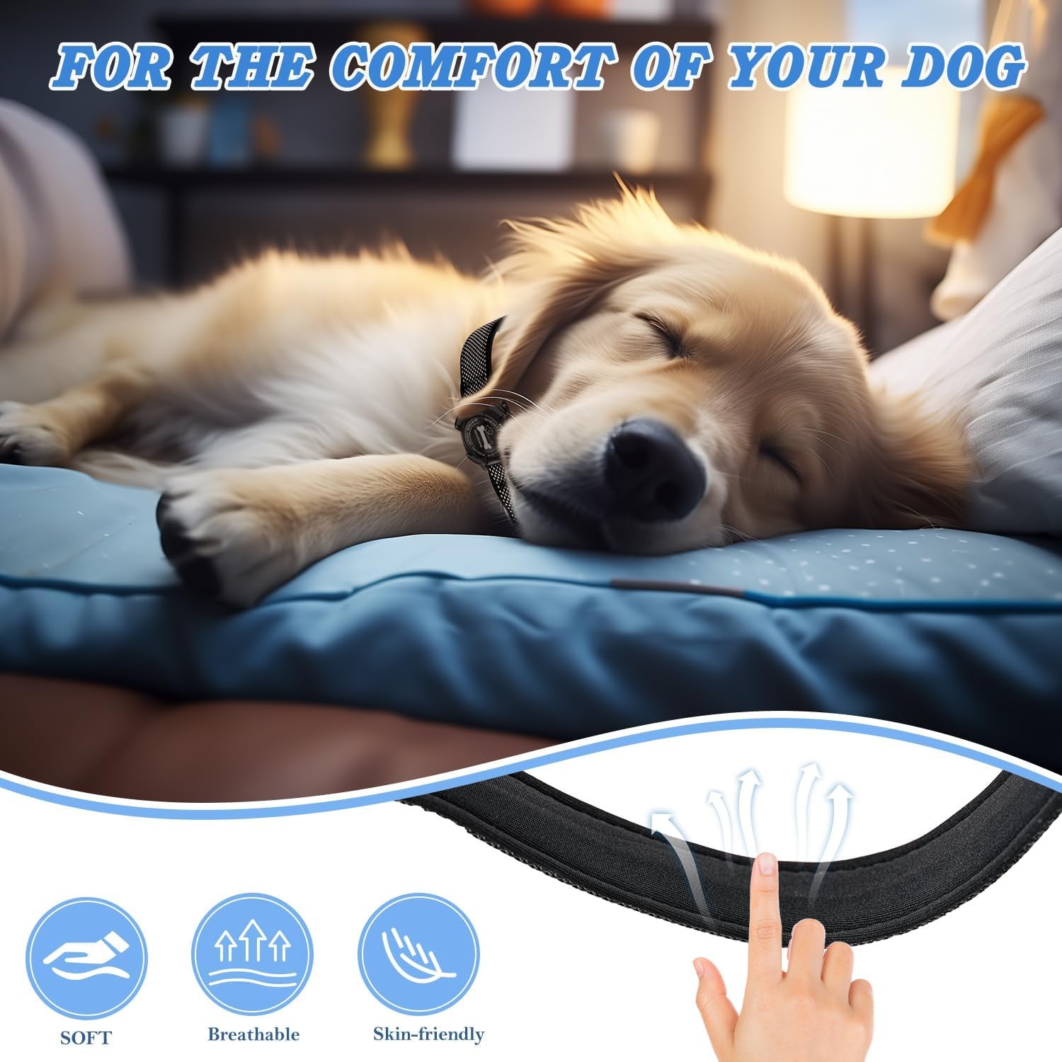Waterproof Airtag Dog Collar with Reflective Stitching – Adjustable & Durable for Small, Medium & Large Dogs - Abbycart