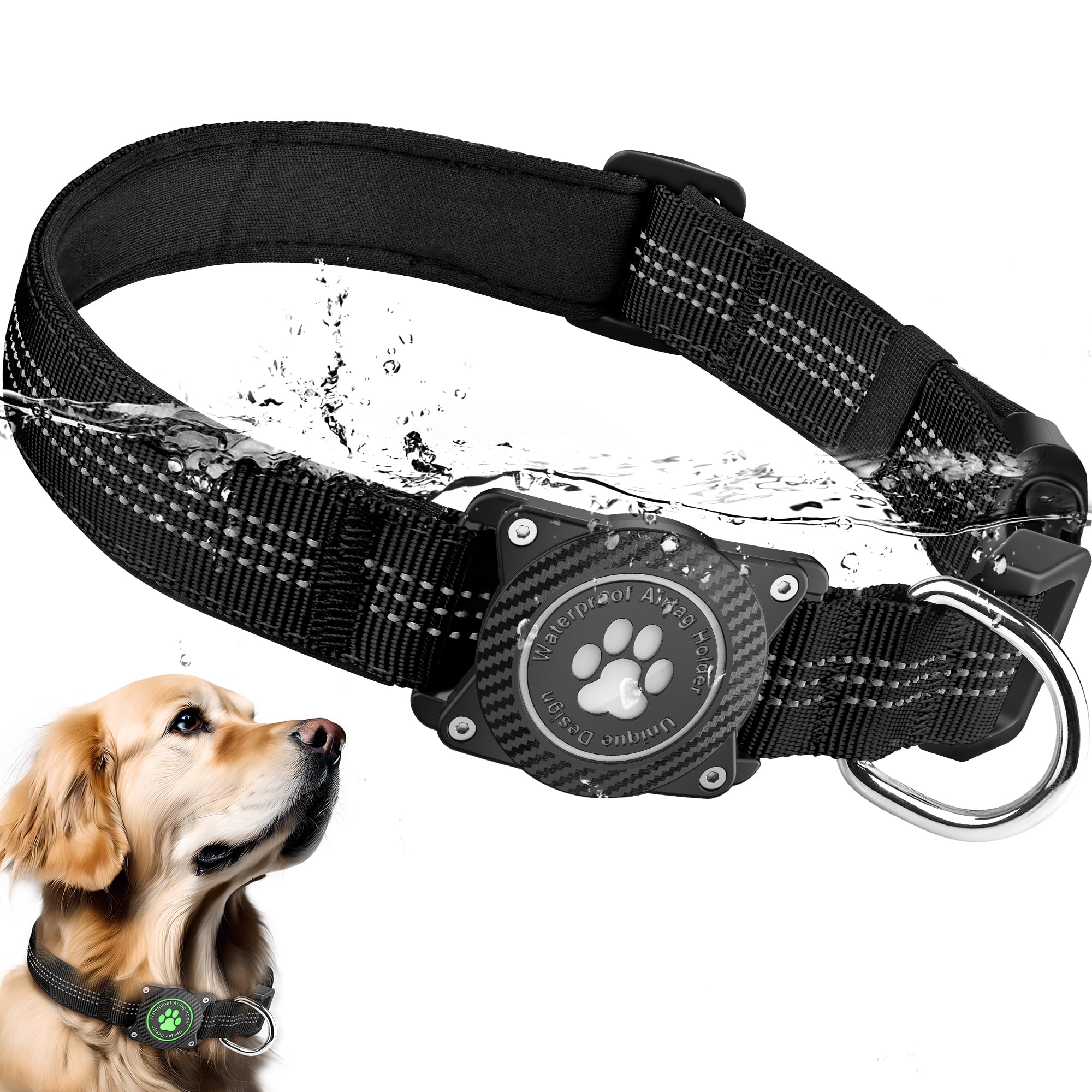Waterproof AirTag Dog Collar with Reflective Strap - Abbycart