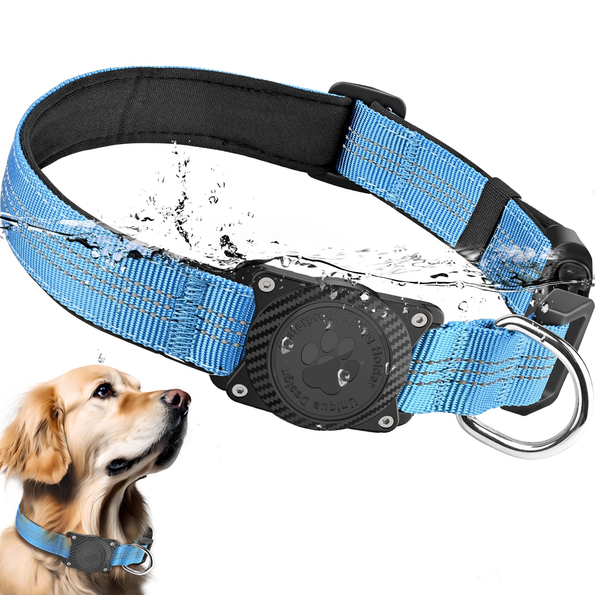 Waterproof AirTag Dog Collar with Reflective Strap - Abbycart