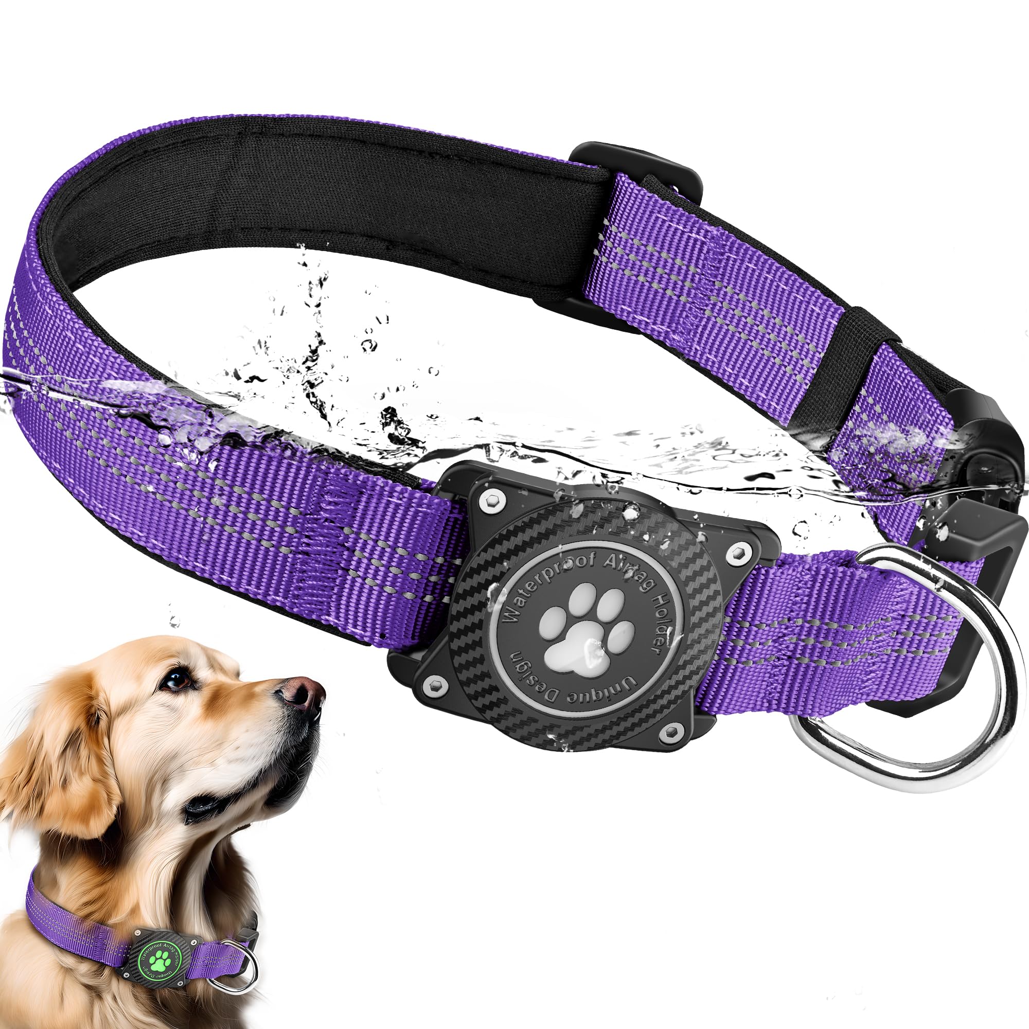Waterproof AirTag Dog Collar with Reflective Strap - Abbycart