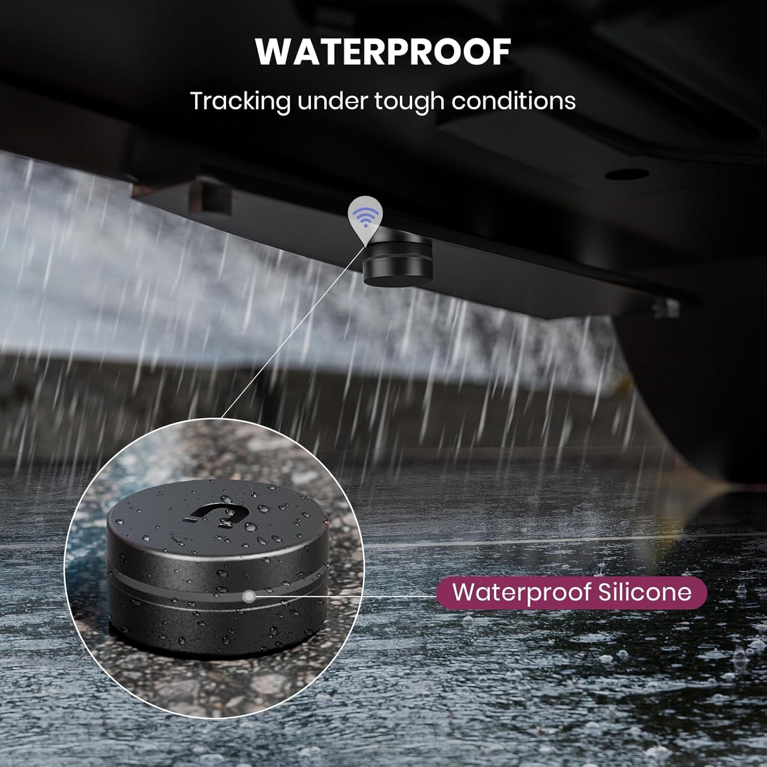 Waterproof Magnetic AirTag Holder – Durable, Shatterproof Case for Apple AirTag with Strong N52 Magnet and 3M Adhesive for Secure Tracking on Vehicles and Equipment - Abbycart