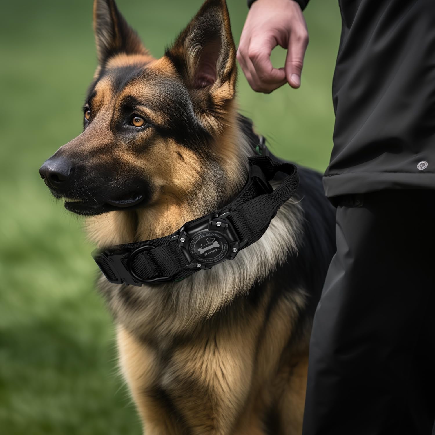 Waterproof Tactical Dog Collar with Integrated AirTag Holder and Control Handle for Medium to Large Breeds - Abbycart