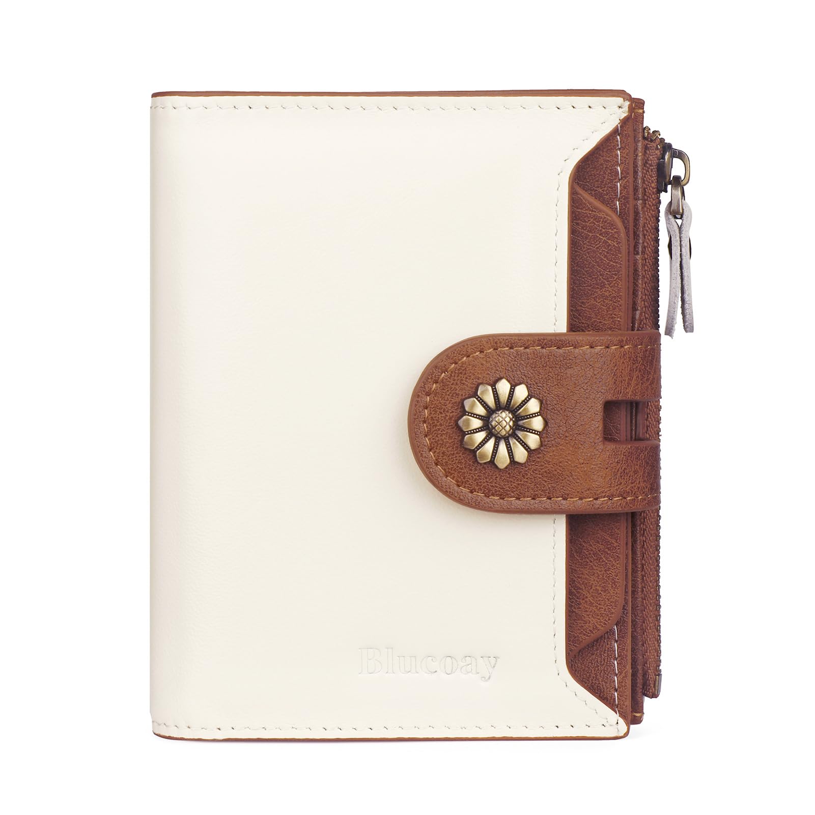 Women Leather Wallet RFID Blocking Compact Bifold Card Holder