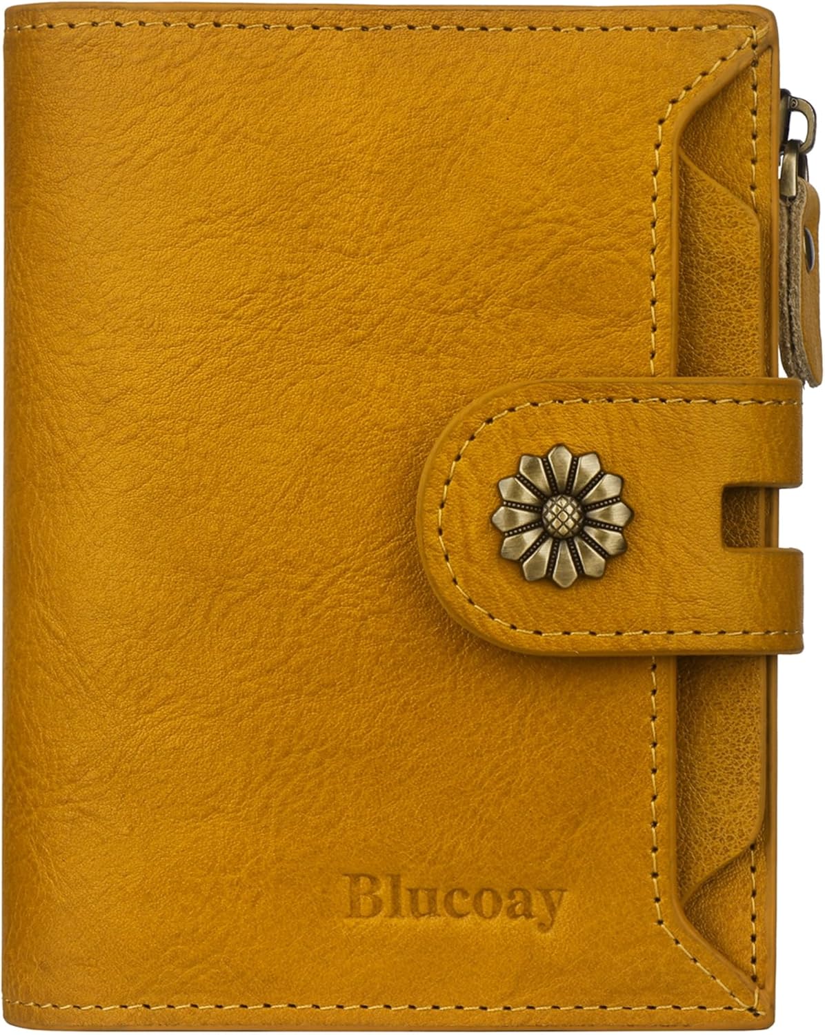 Women Leather Wallet RFID Blocking Compact Bifold Card Holder
