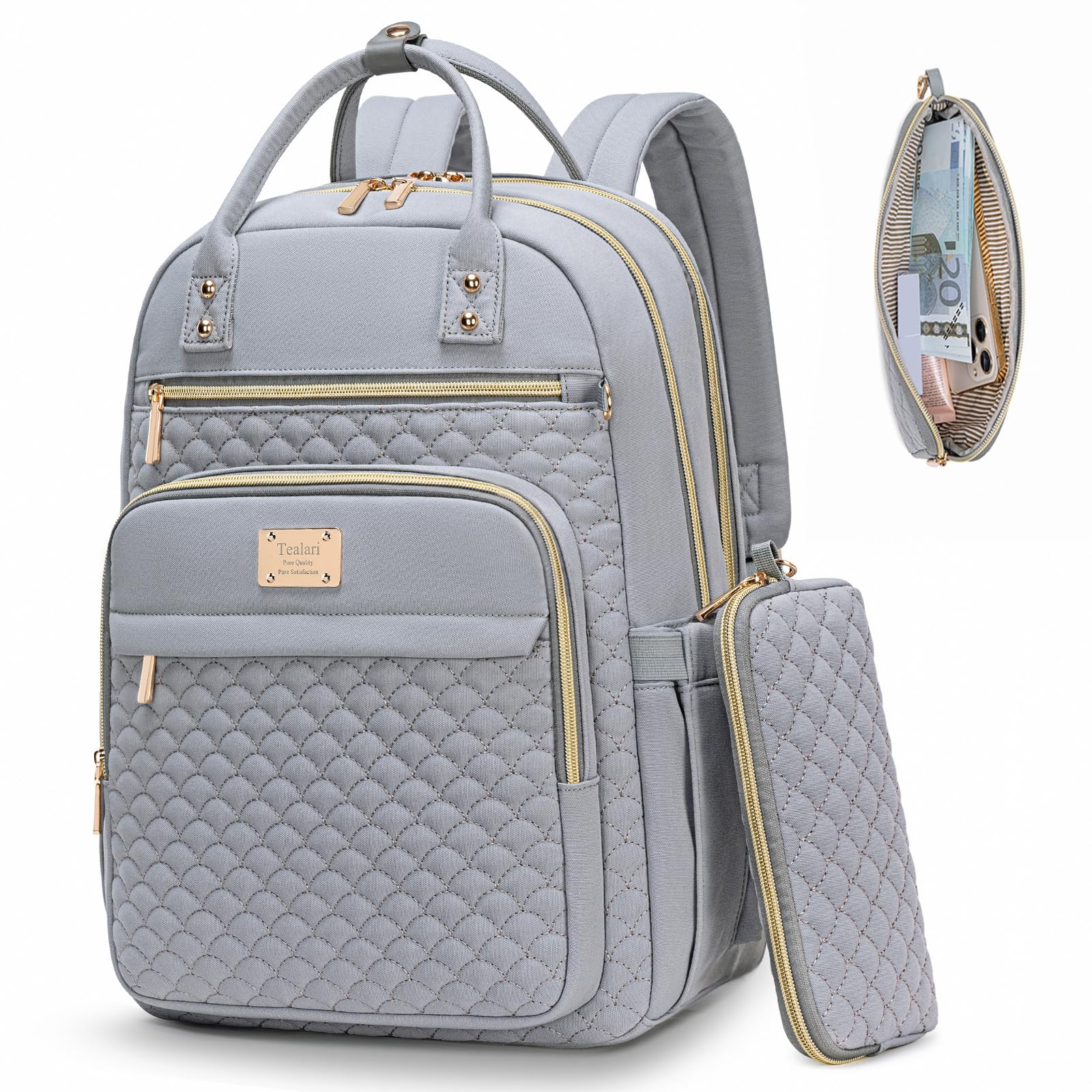 Women’s 15.6 Inch Laptop Backpack with Wallet – 30L Work & Travel Bag