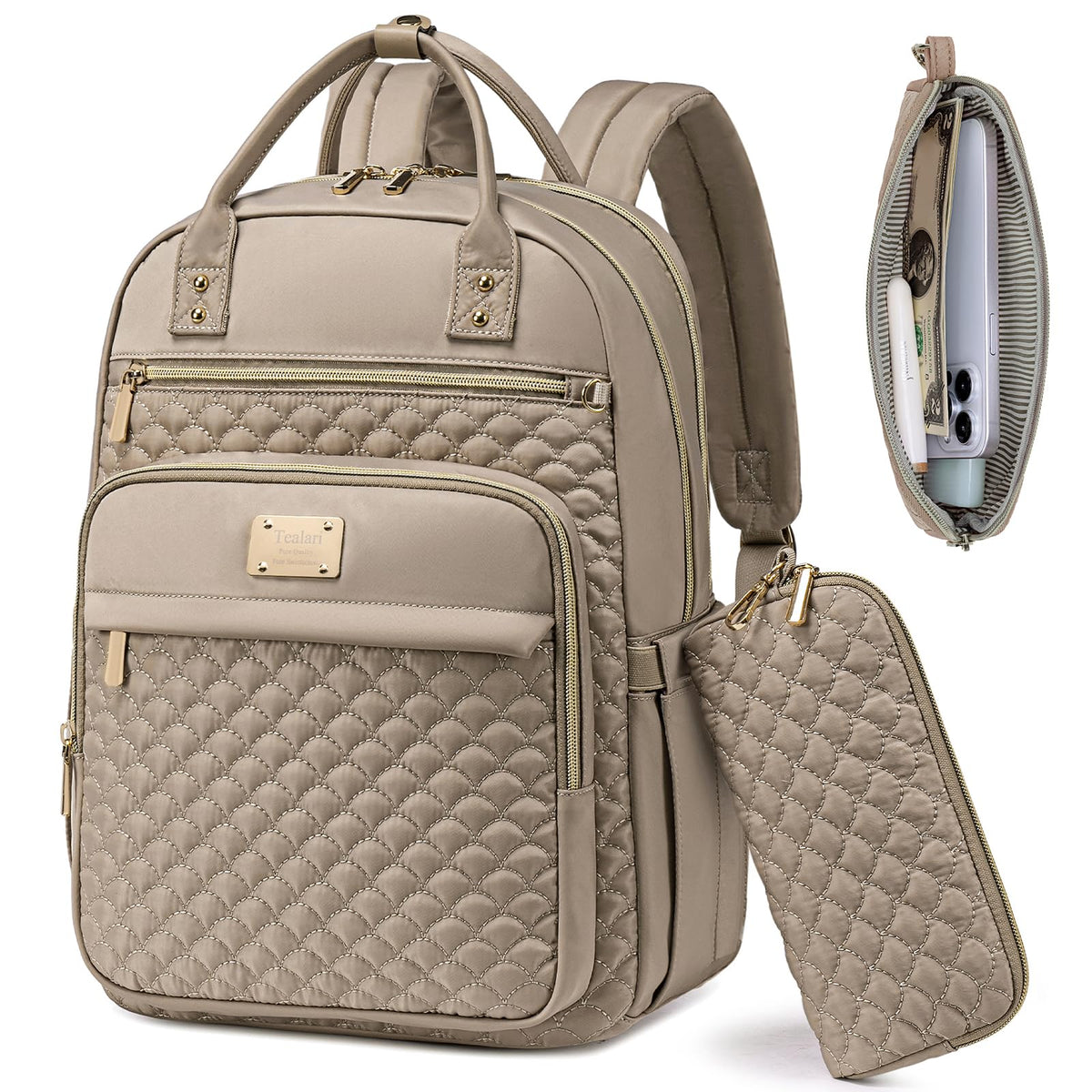 Women’s 15.6 Inch Laptop Backpack with Wallet – 30L Work & Travel Bag