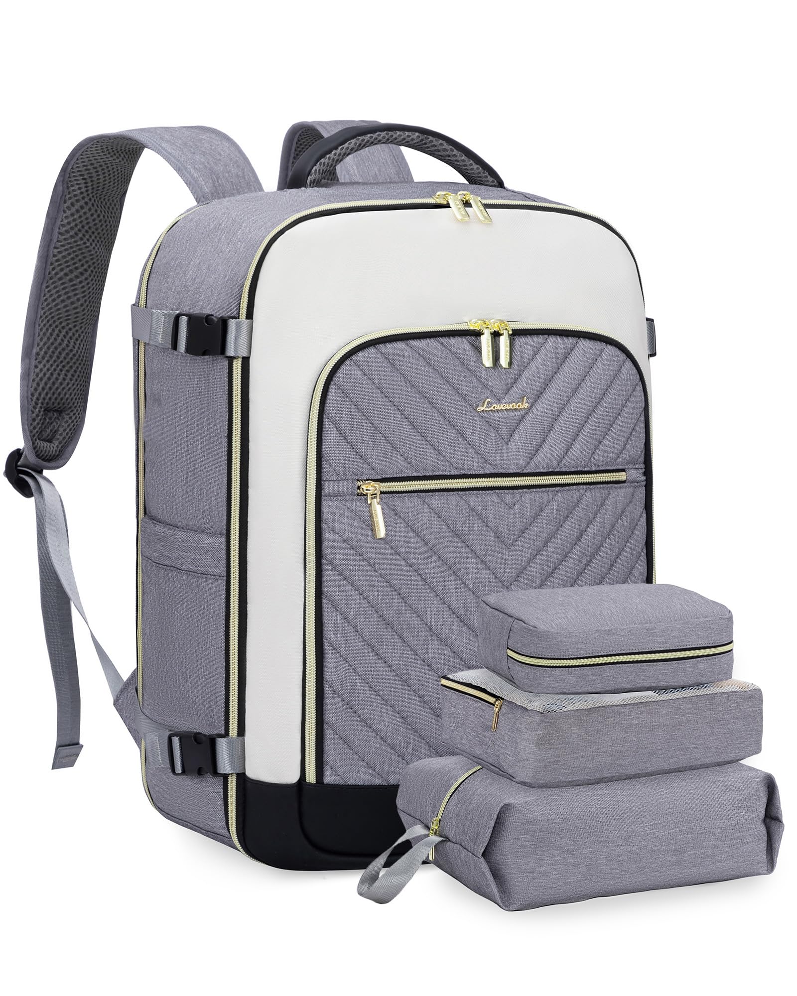 Women’s 40L Carry On Travel Backpack with Laptop Sleeve & Packing Cubes