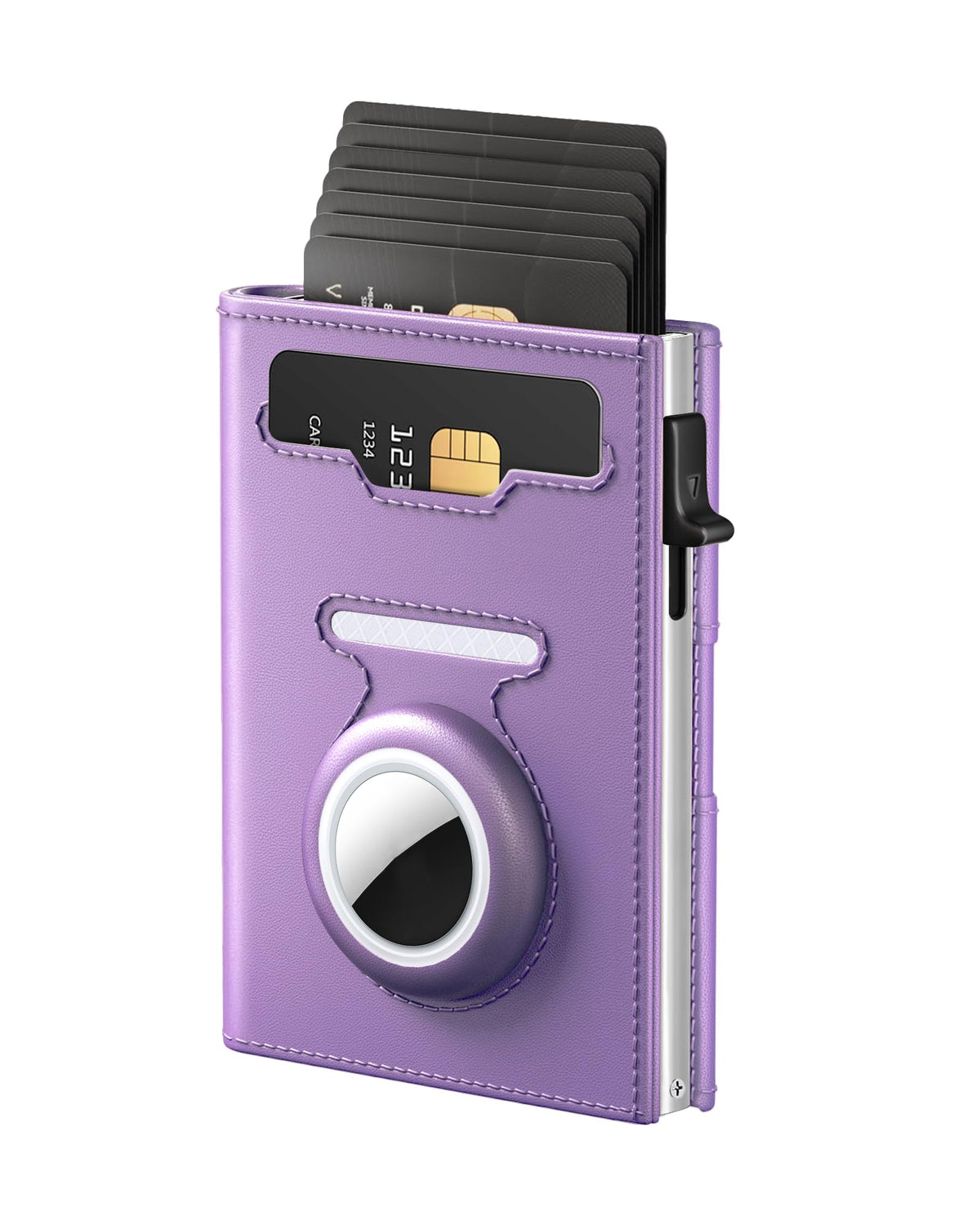 Women's AirTag RFID Wallet, Slim Trifold Pop-Up Card Holder with ID