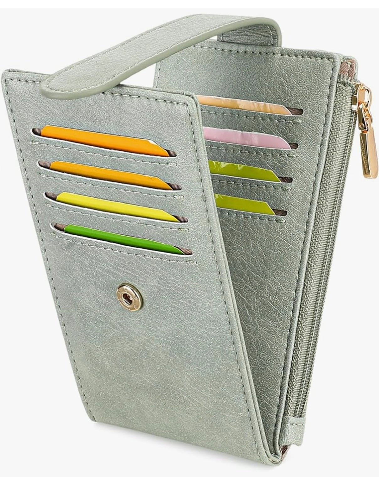 Women's AirTag Wallet: Stylish Leather Bifold with Credit Card Holder & AirTag Case