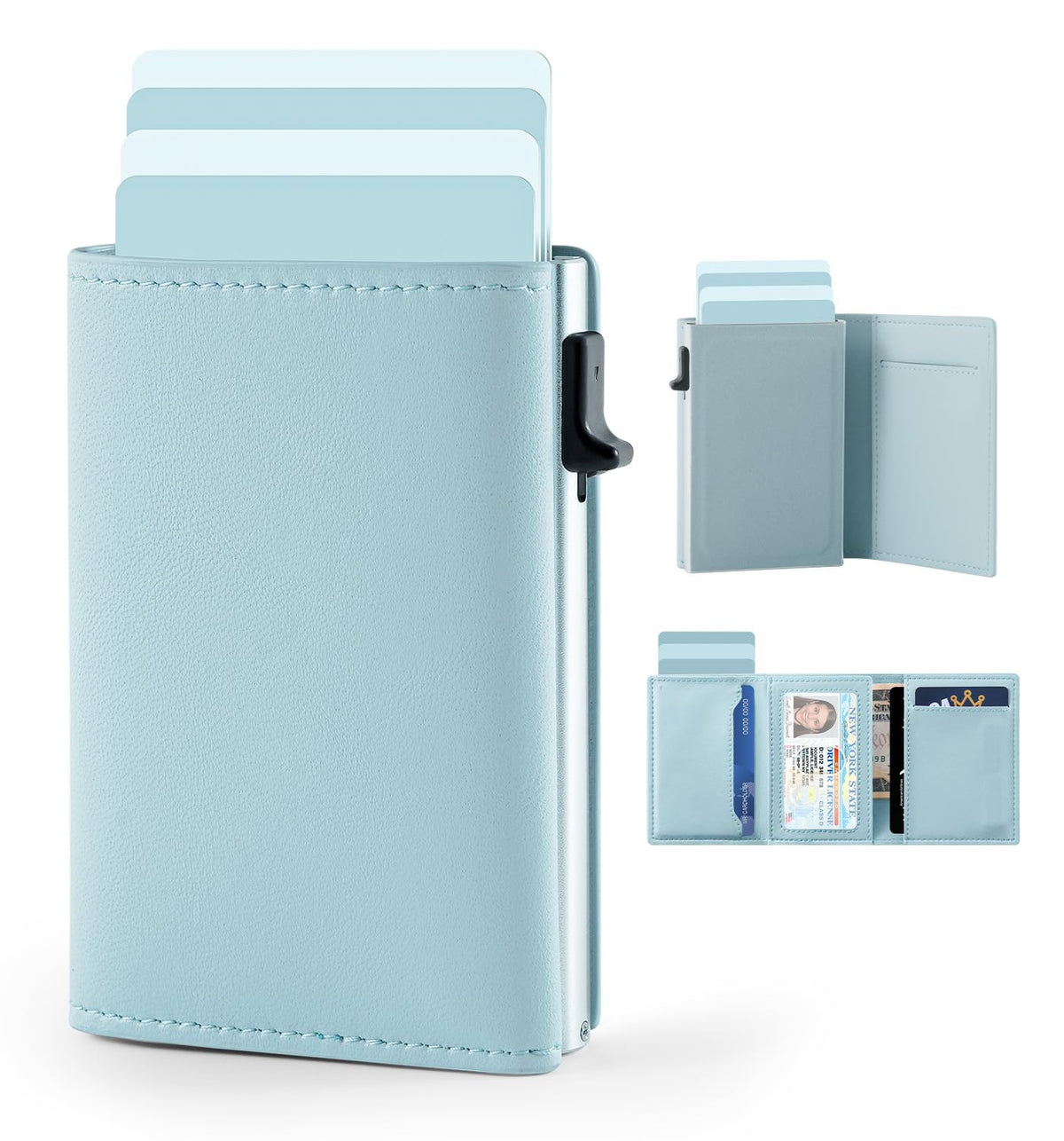 Women's Trifold RFID Wallet with Pop-Up Card Holder, 14 Cards