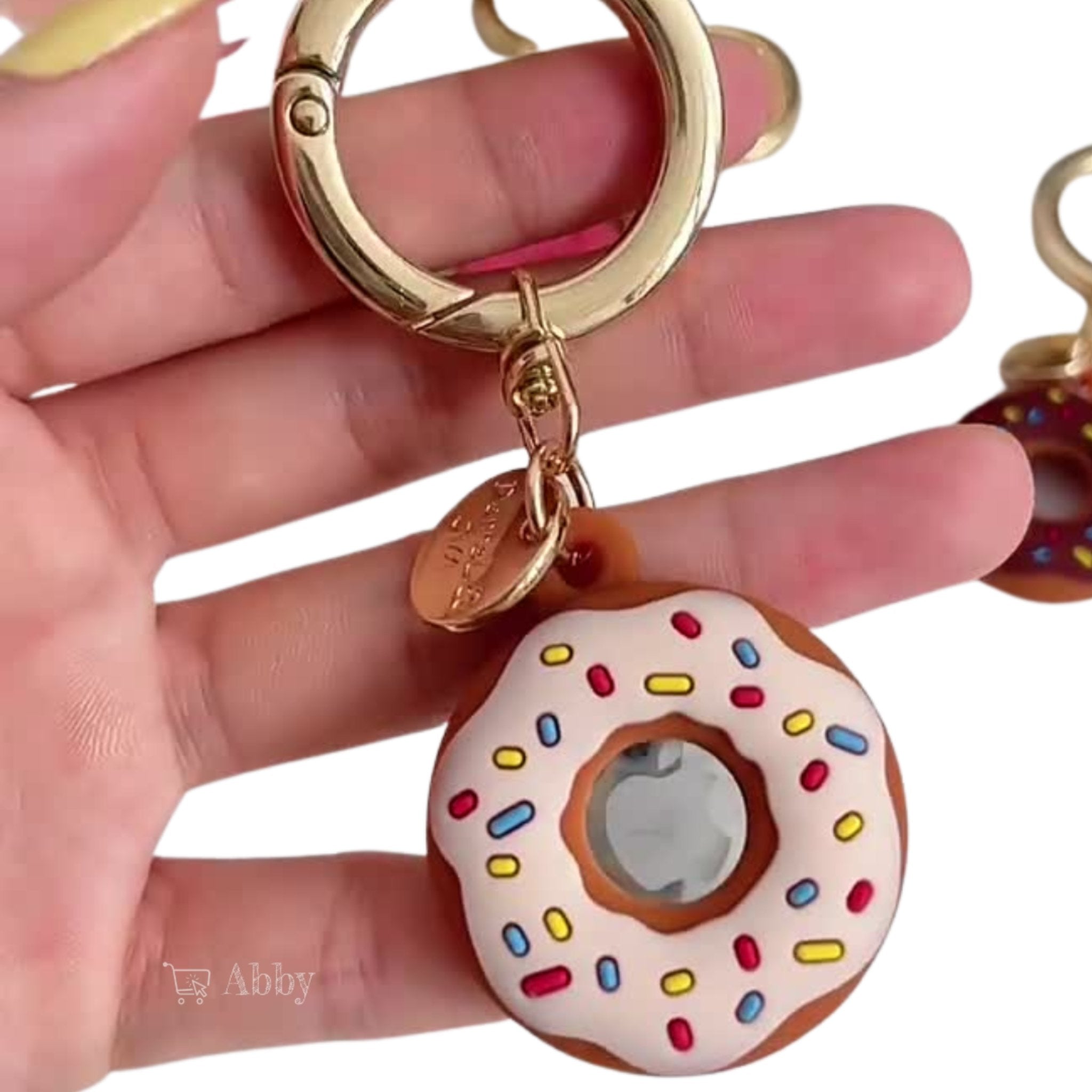 Abby™ AirTag Keychain Holder Donuts Keyring case, Apple AirTags Accessories, Luggage Tag - Abbycart