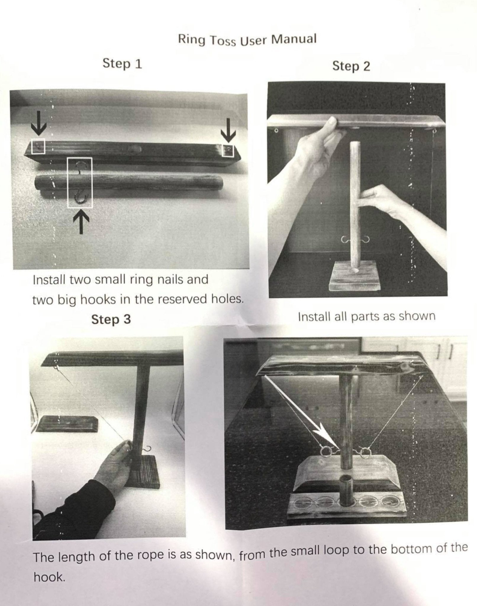 Abby™ Handmade Wooden Ring Toss with Shot Ladder - Party Bar Game - Abbycart