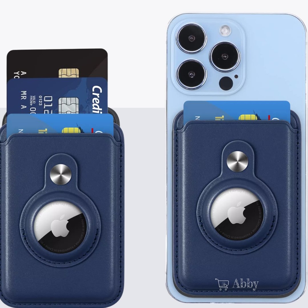 Abby's™ AirTag Magsafe Wallet, Magnetic iPhone leather case with Card holder, for iPhone 13, 12 Pro max - Abbycart