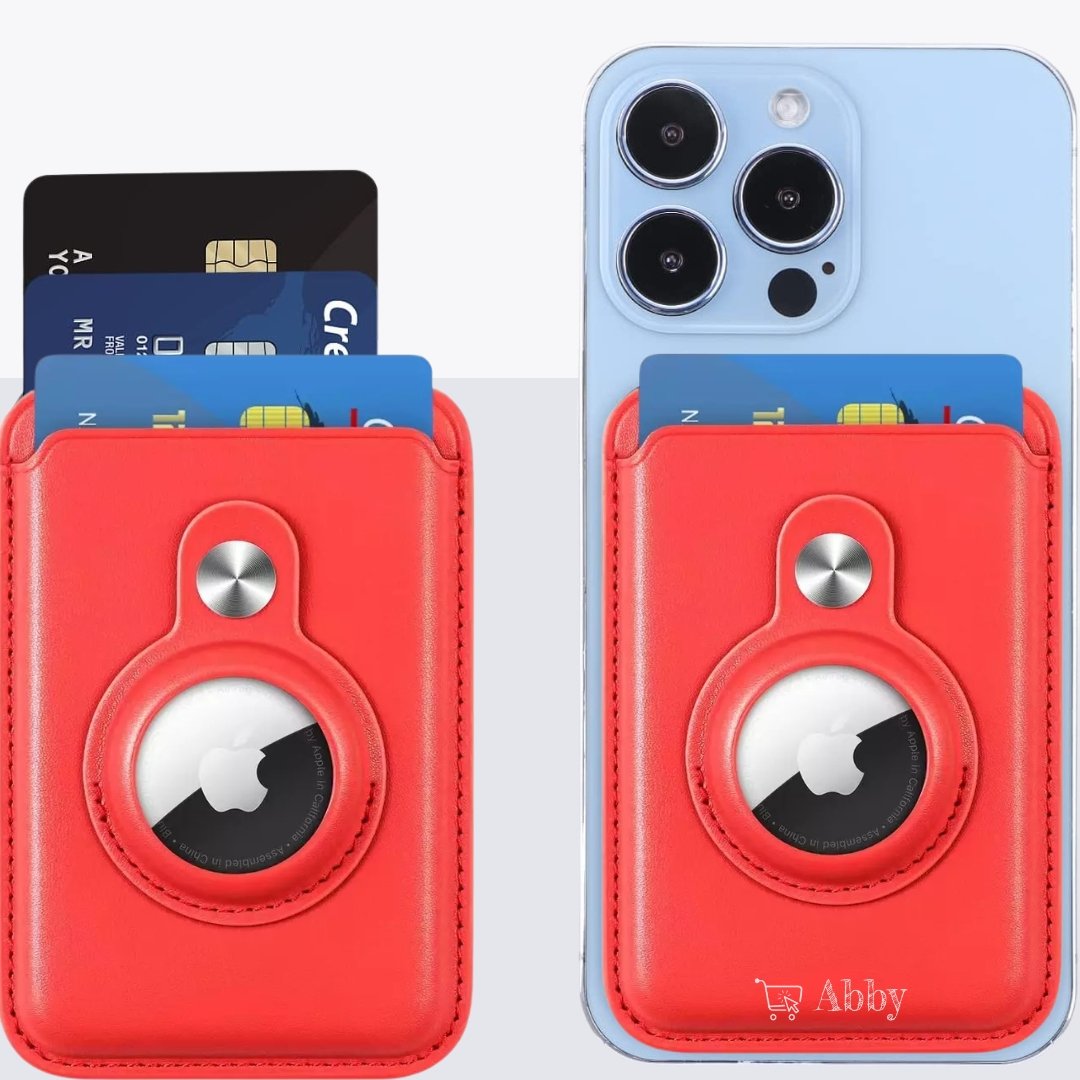 Abby's™ AirTag Magsafe Wallet, Magnetic iPhone leather case with Card holder, for iPhone 13, 12 Pro max - Abbycart