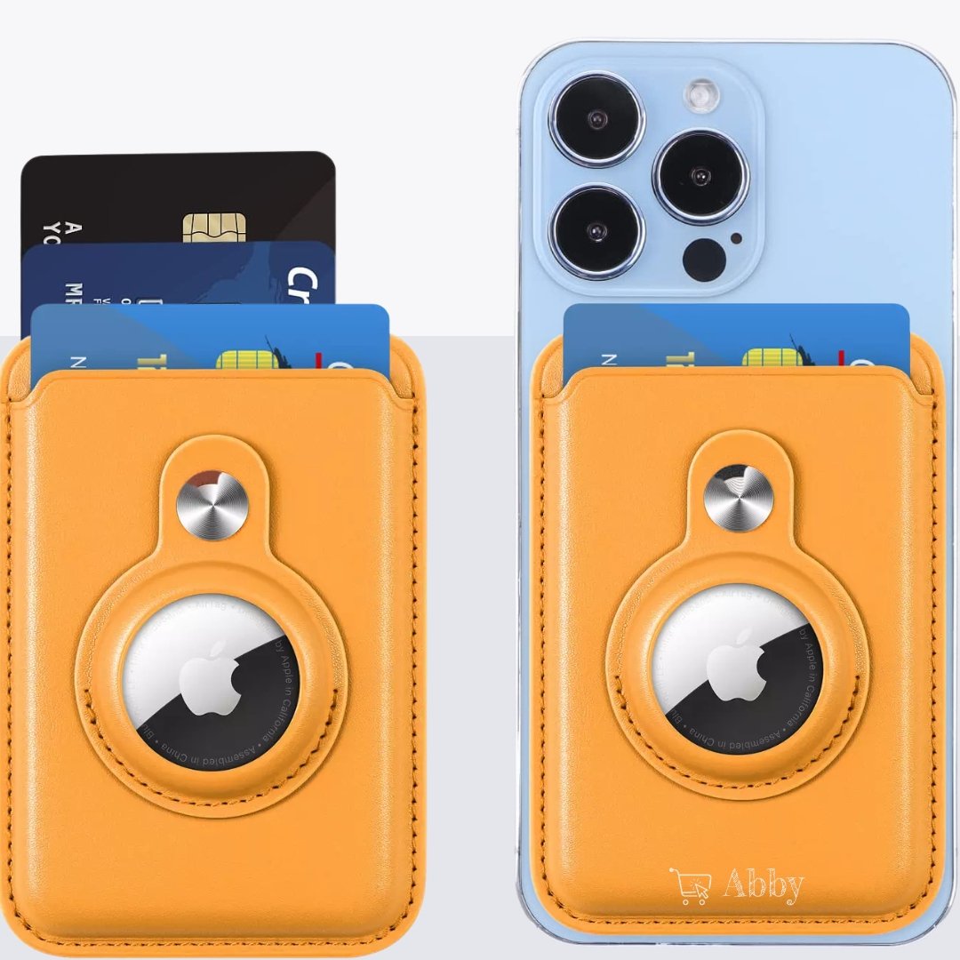 Abby's™ AirTag Magsafe Wallet, Magnetic iPhone leather case with Card holder, for iPhone 13, 12 Pro max - Abbycart