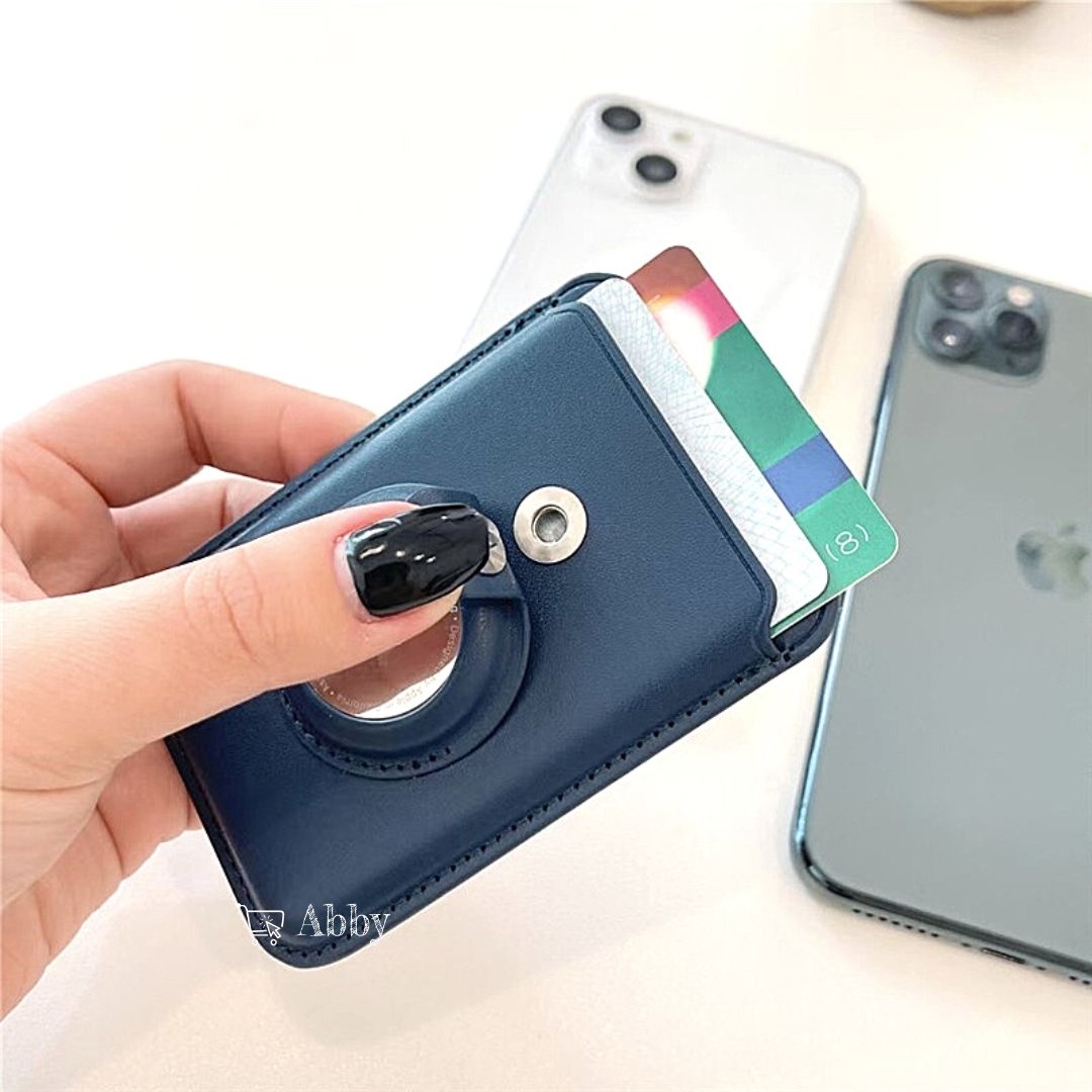 Abby's™ AirTag Magsafe Wallet, Magnetic iPhone leather case with Card holder, for iPhone 13, 12 Pro max - Abbycart