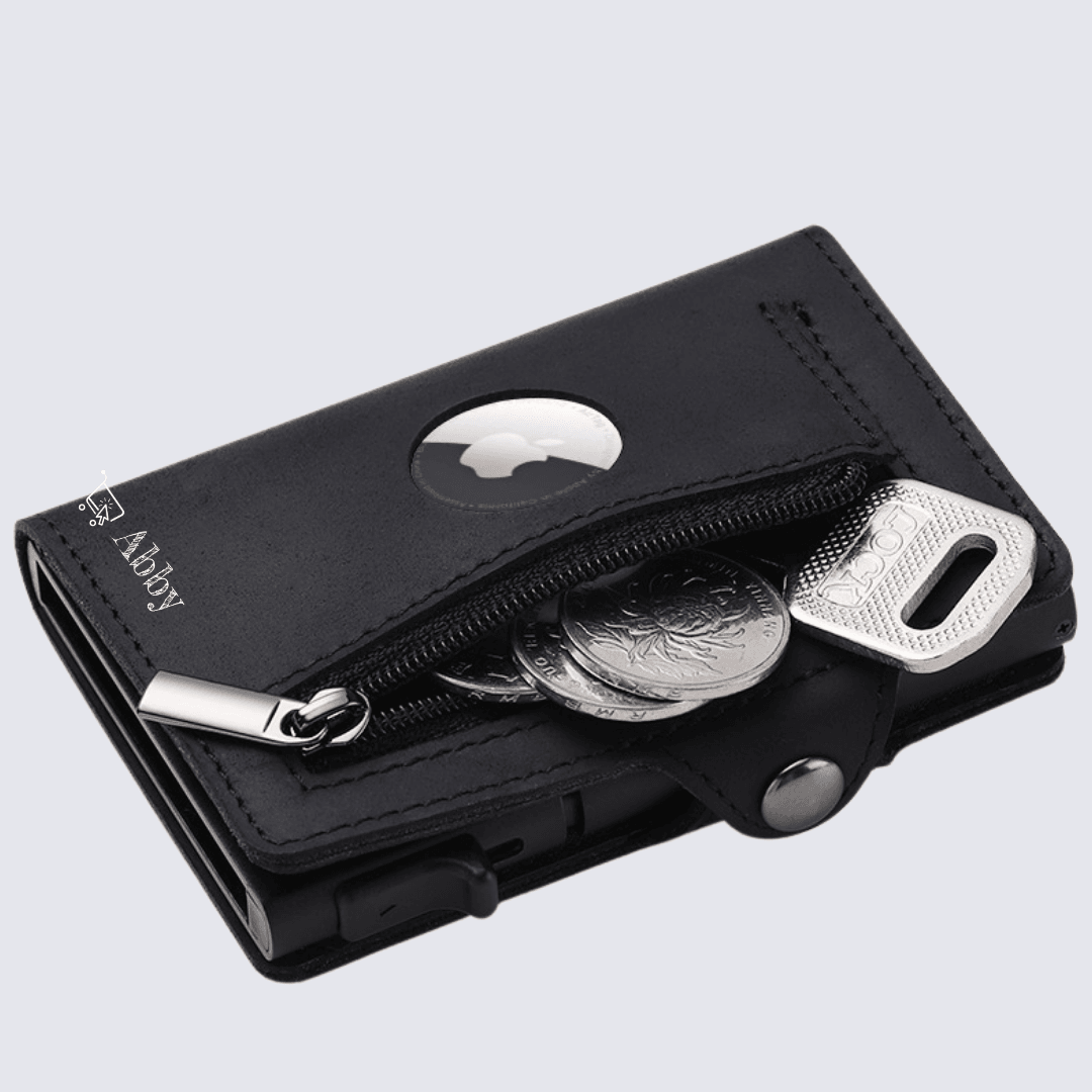 Abby's™ AirTag Trackable Leather Wallet with Apple AirTag Holder Case - RFID Blocking and Protection - Abbycart