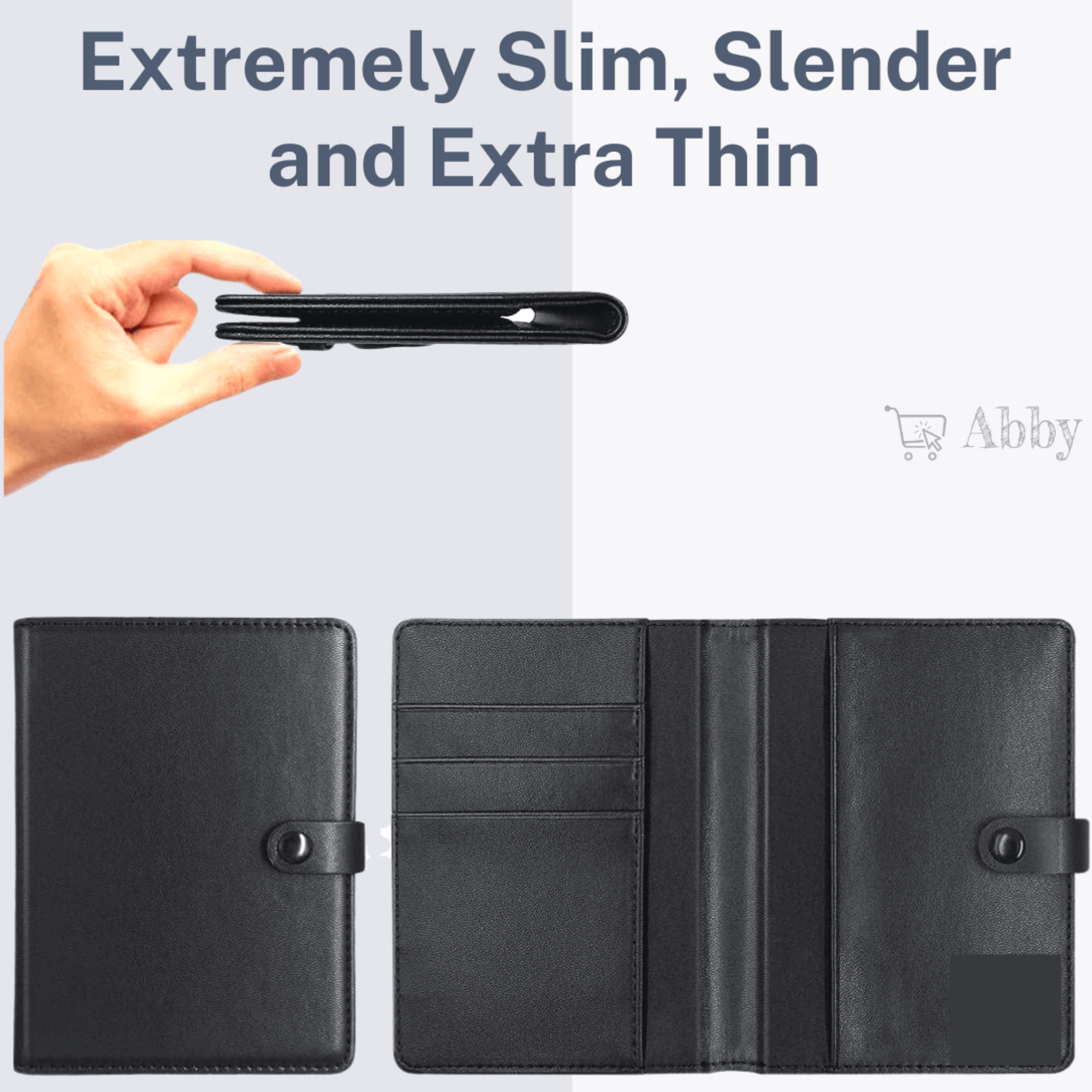 Abby's™ AirTag Trackable Wallet Passport Travel Luggage Bag with Apple AirTag Holder Case - Vaccine Card Protector - Abbycart