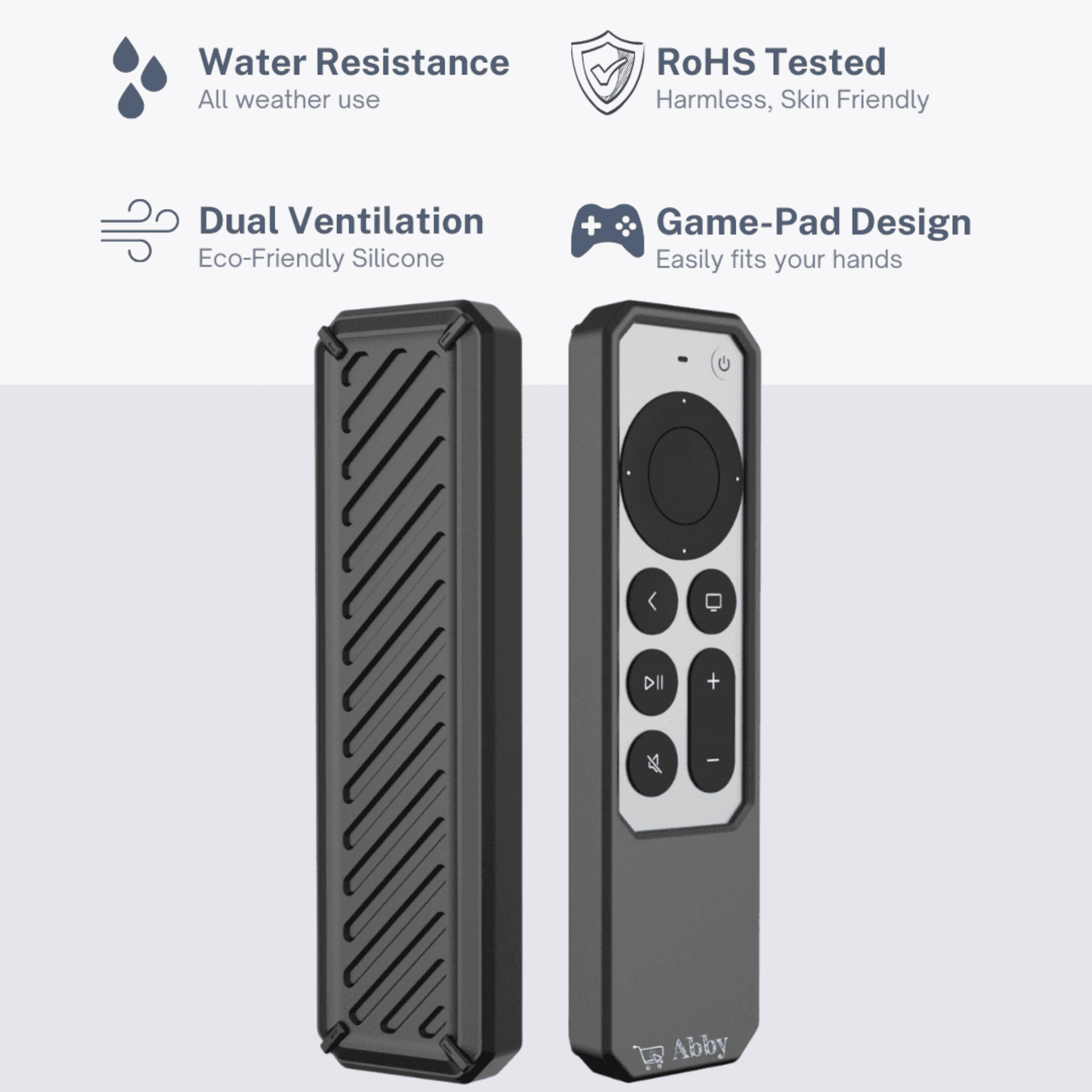 Abby's™ Anti-Lost Case for AirTag, Siri Apple TV 4K HD Remote Control (2nd Gen - 2021)