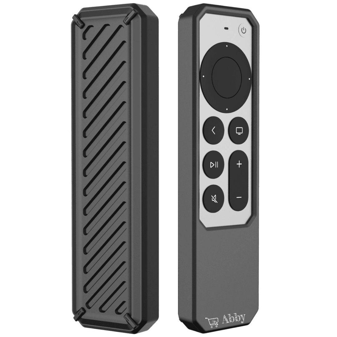Abby's™ Anti-Lost Case for AirTag, Siri Apple TV 4K HD Remote Control (2nd Gen - 2021) - Black - Abbycart