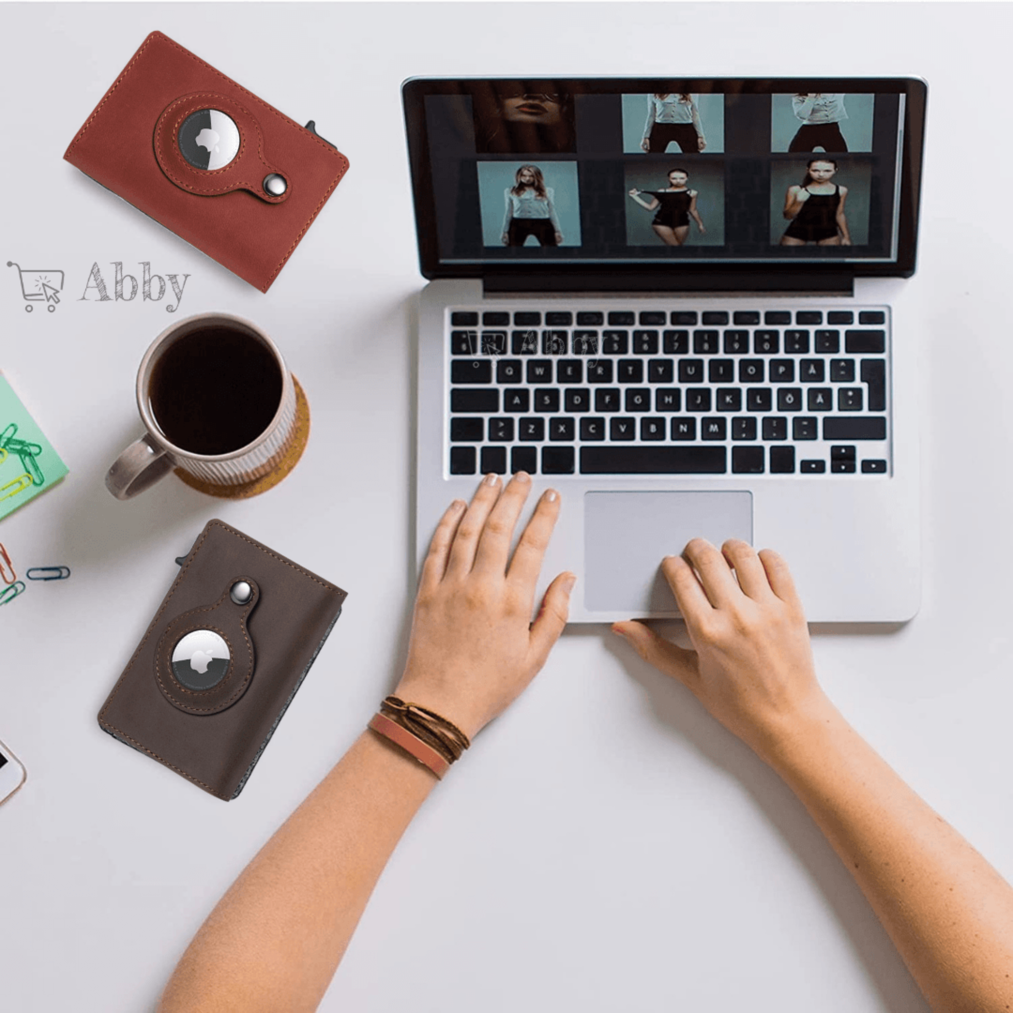 Abby's™ Anti-Lost Slim Wallet with Apple AirTag Case - RFID Protection - Abbycart