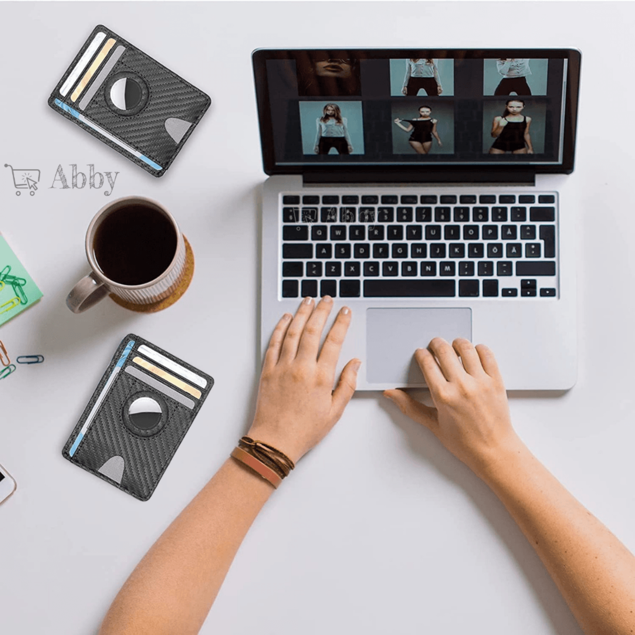 Abby's™ Anti-Lost Wallet, Cards holder with AirTag Case - Front Pocket - Abbycart