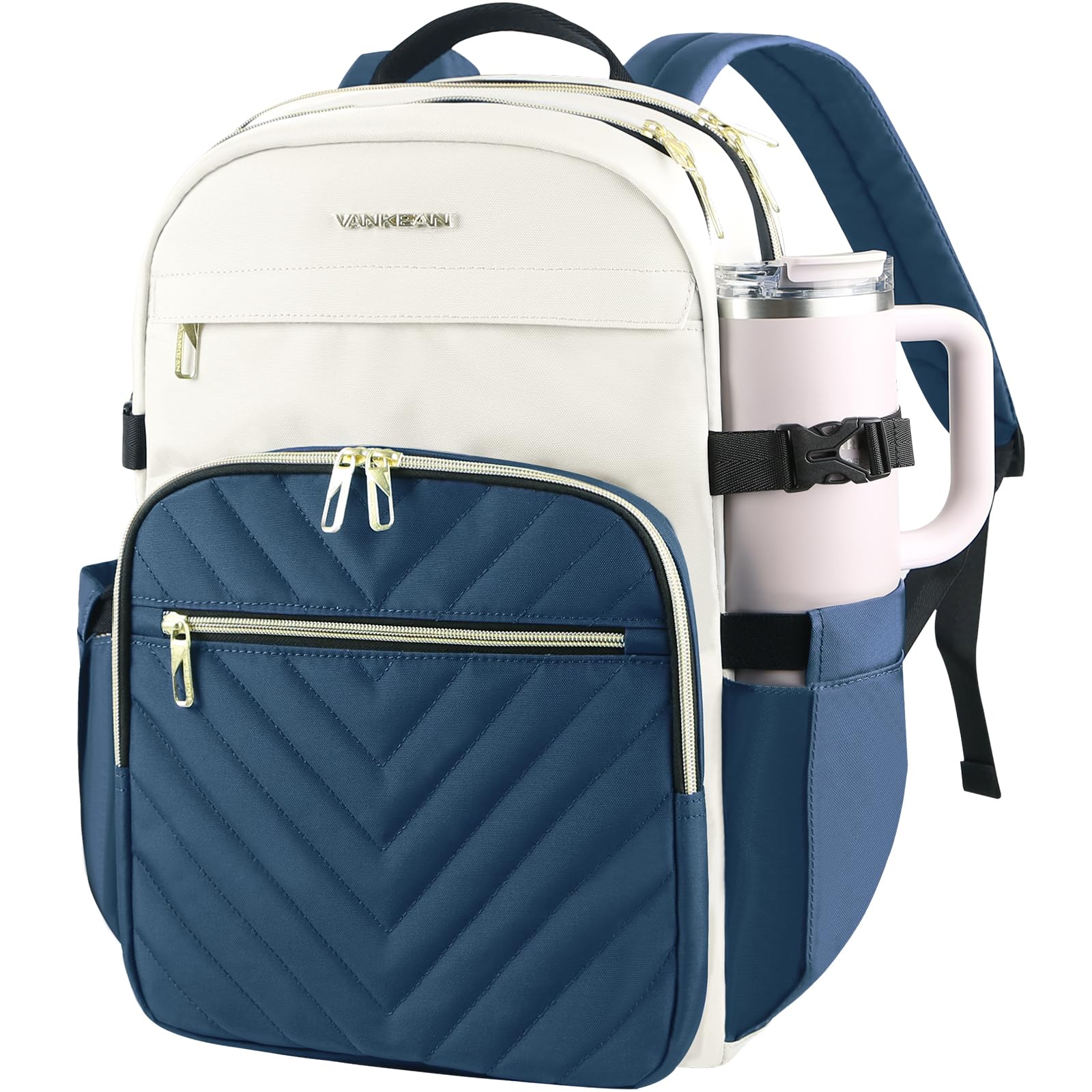 15.6" Laptop Backpack for Women Waterproof USB Travel Work Bag