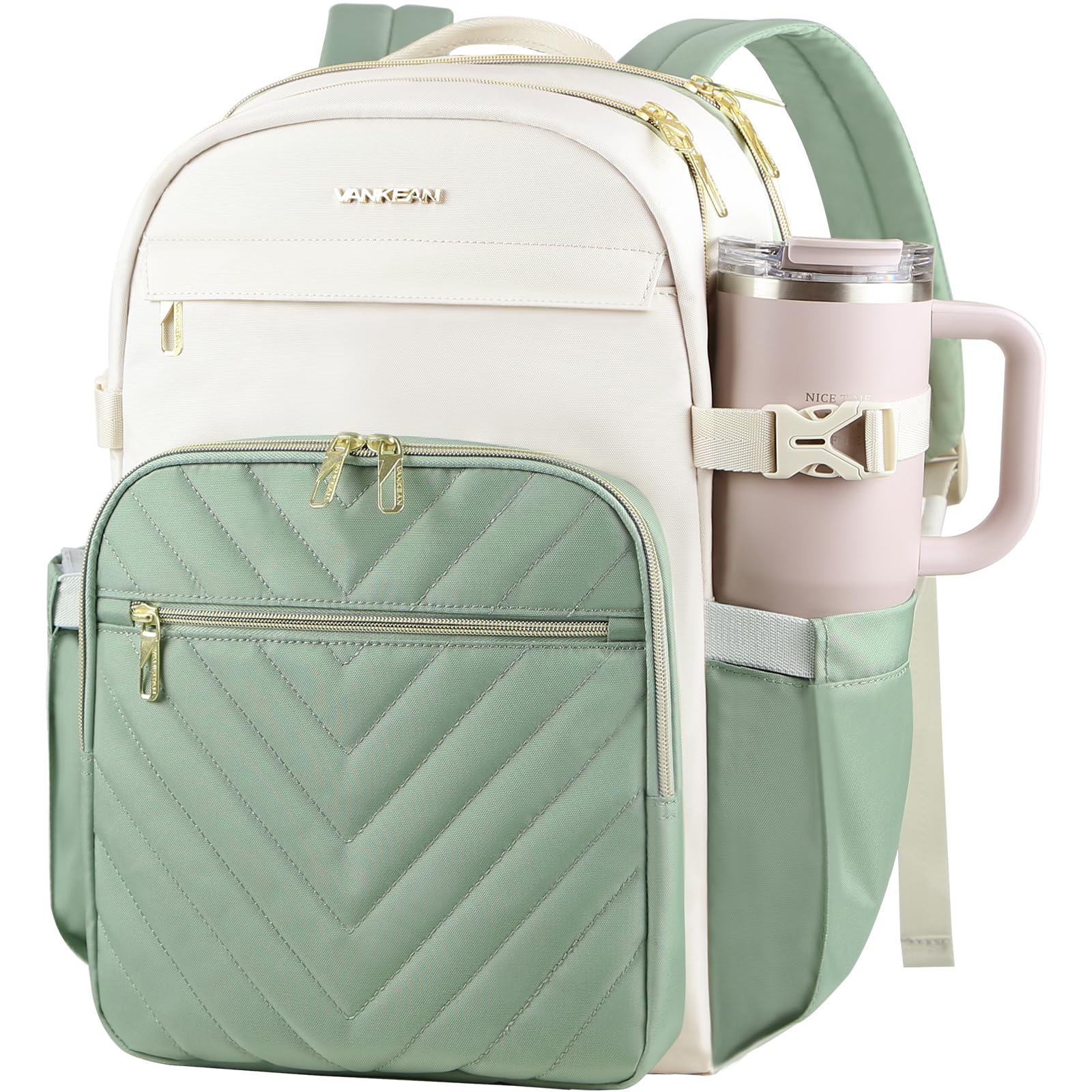 15.6" Laptop Backpack for Women Waterproof USB Travel Work Bag