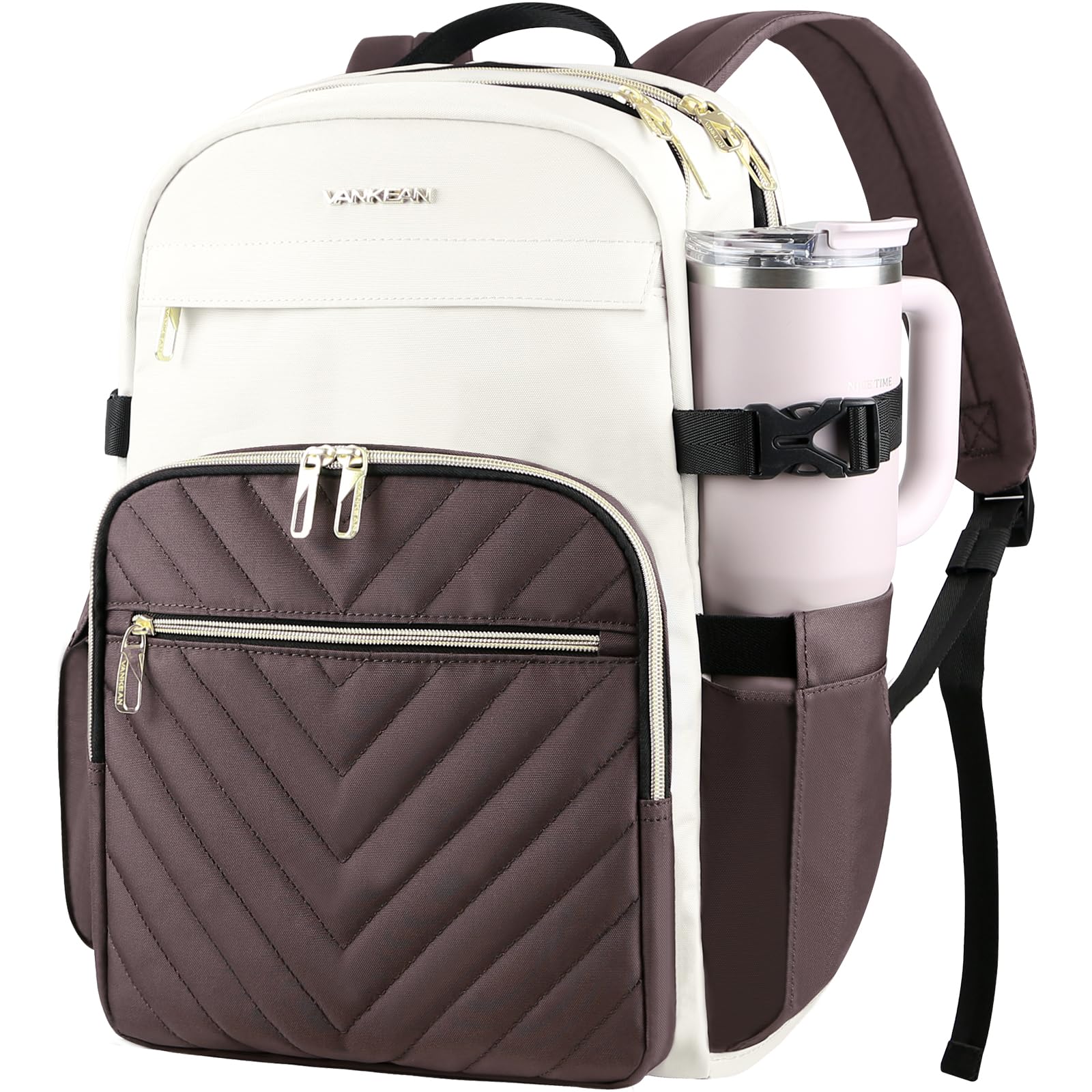 15.6" Laptop Backpack for Women Waterproof USB Travel Work Bag