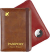 2 - Pack AirTag Passport Holder with RFID Blocking – Slim Travel Wallet for Men & Women - Abbycart