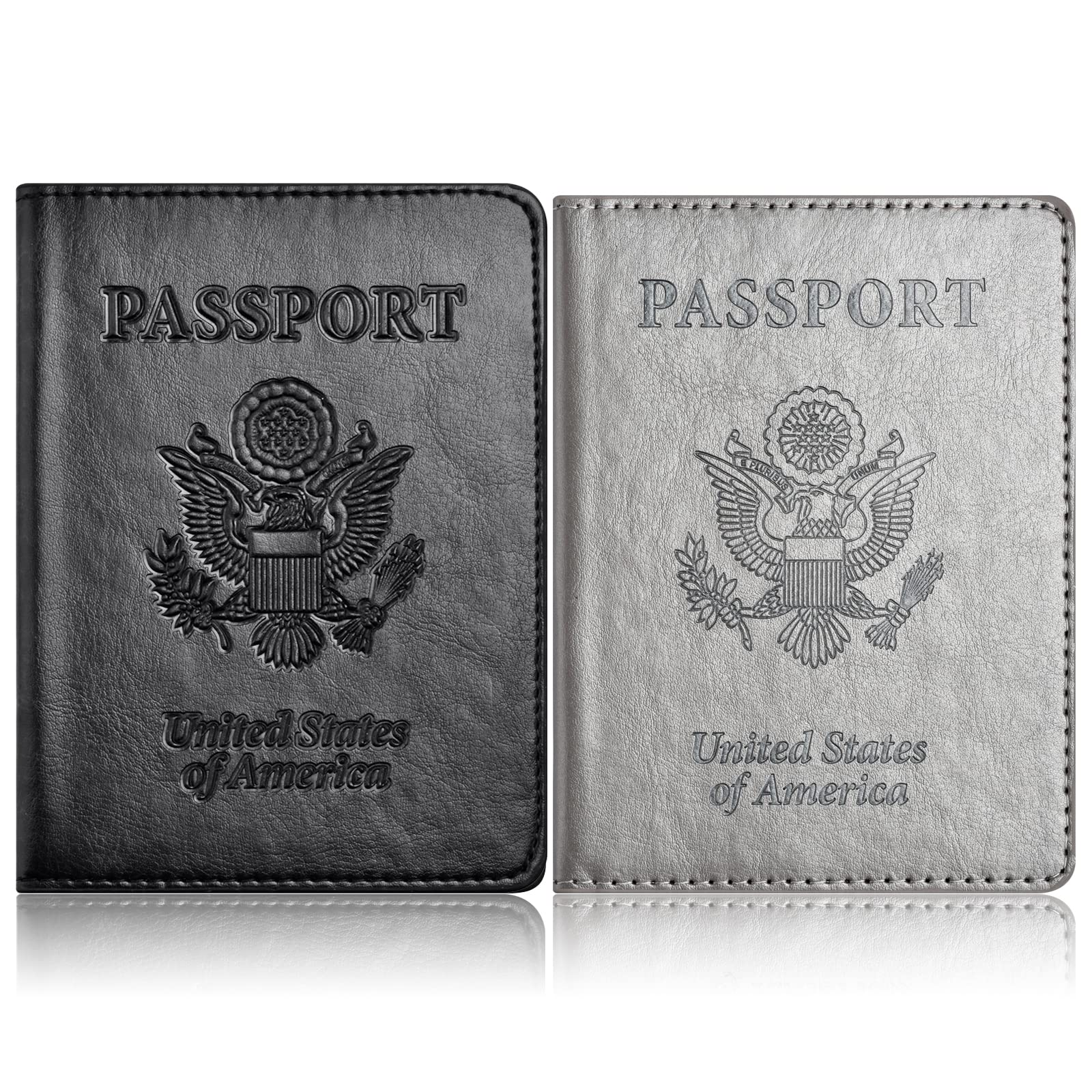 2 - Pack Passport & Vaccine Card Holder | Travel Wallet Set - Abbycart