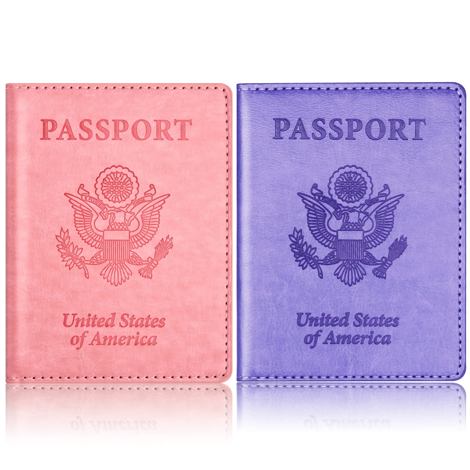 2 - Pack Passport & Vaccine Card Holder | Travel Wallet Set - Abbycart