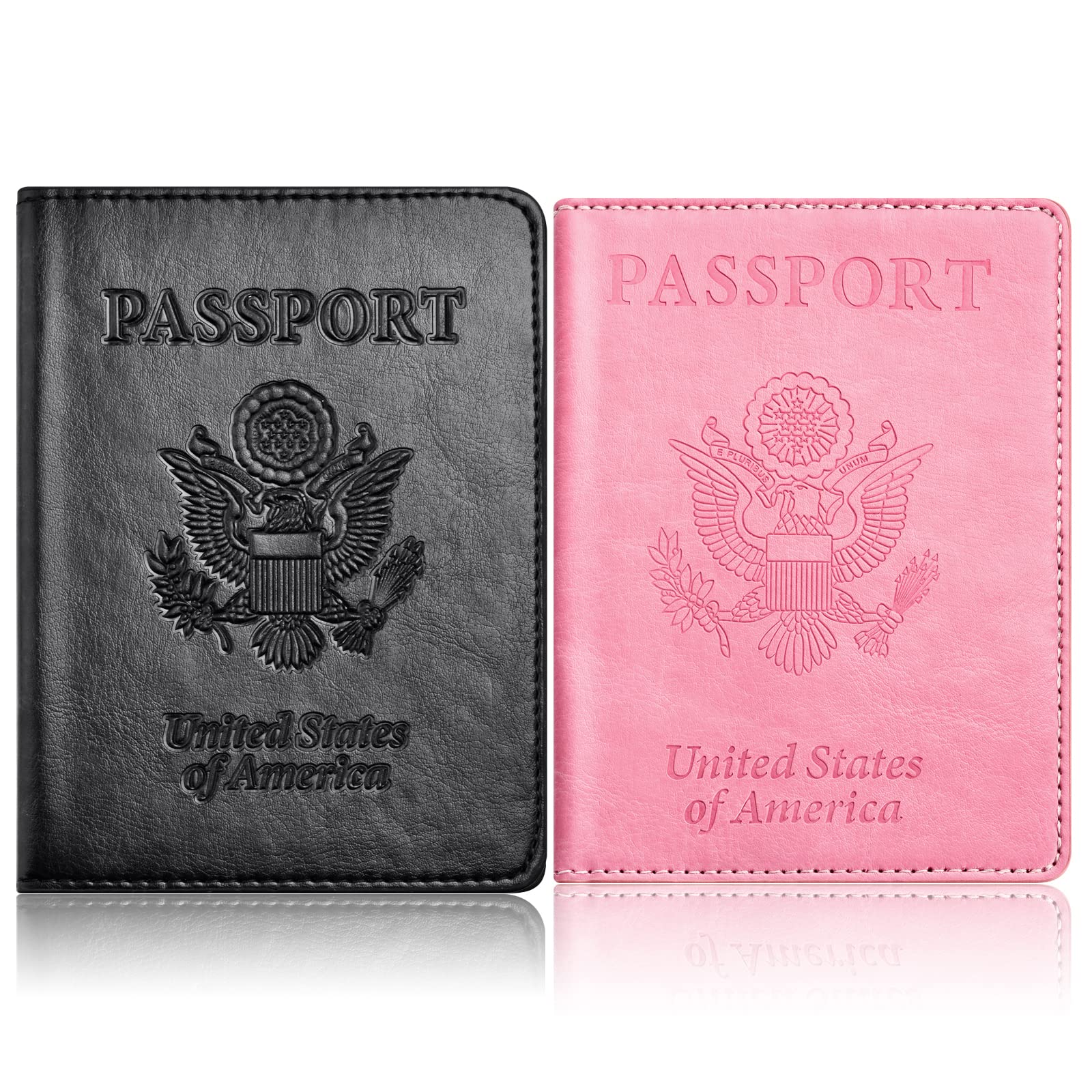 2 - Pack Passport & Vaccine Card Holder | Travel Wallet Set - Abbycart