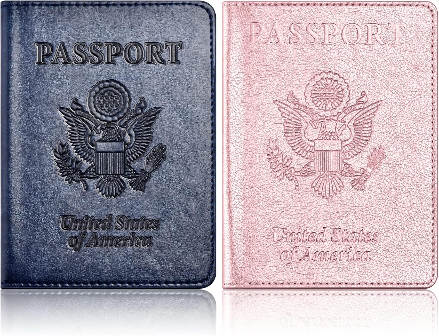 2 - Pack Passport & Vaccine Card Holder | Travel Wallet Set - Abbycart